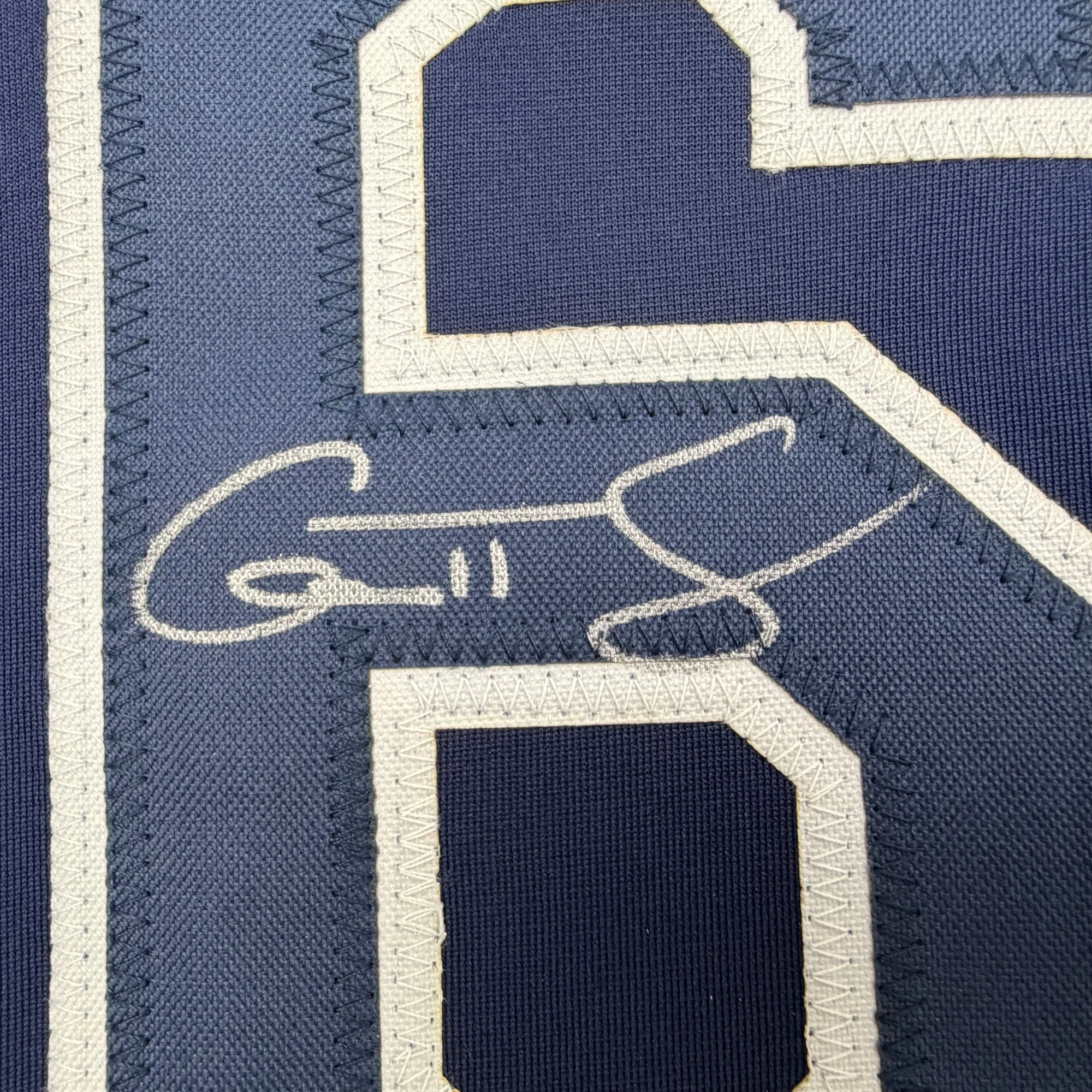 Autographed/Signed Garrett Cleavinger Tampa Bay Navy Blue Baseball Jersey JSA COA - Image 3