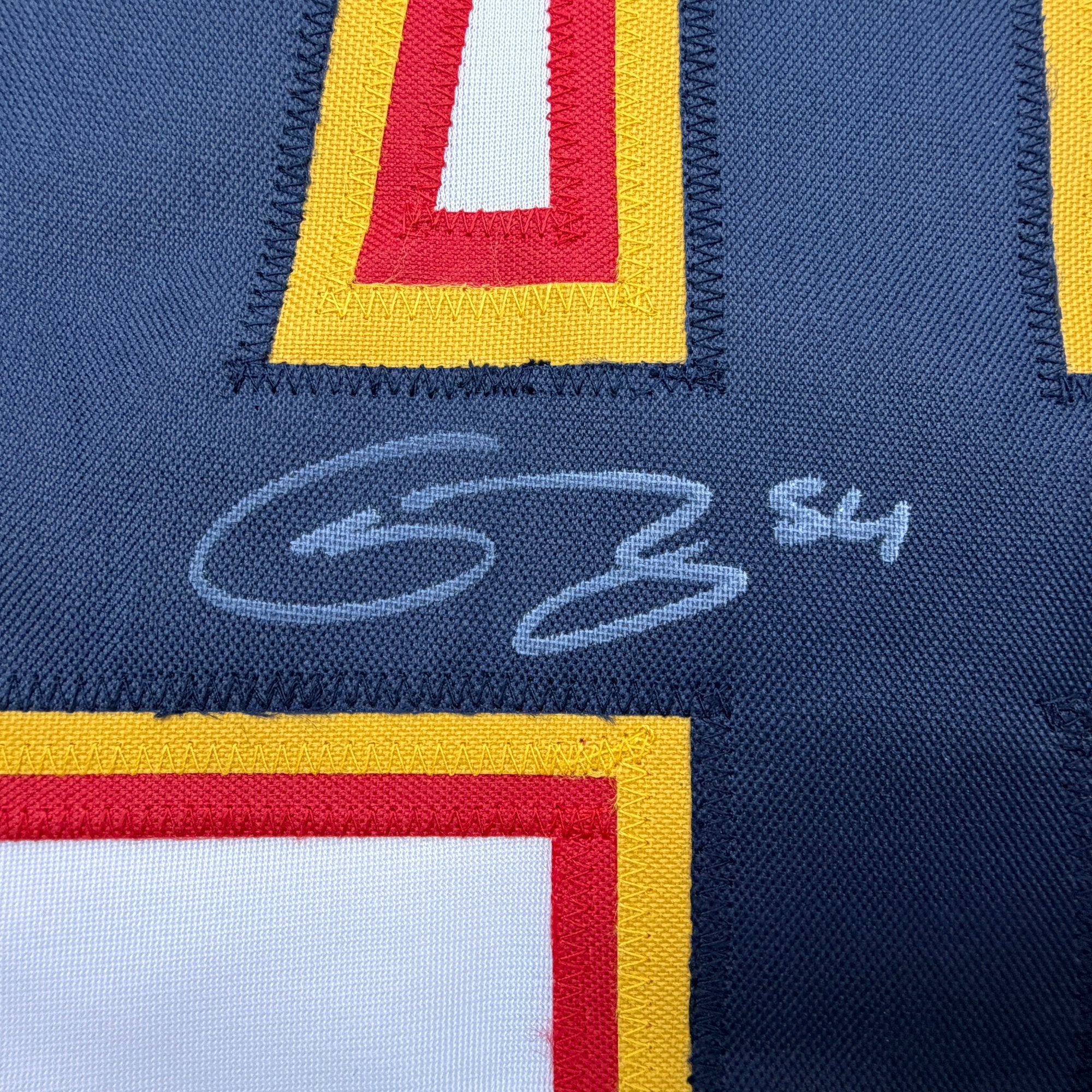 Autographed/Signed Gavin Brindley Colorado White Reverse Retro Hockey Jersey Beckett BAS COA - Image 3