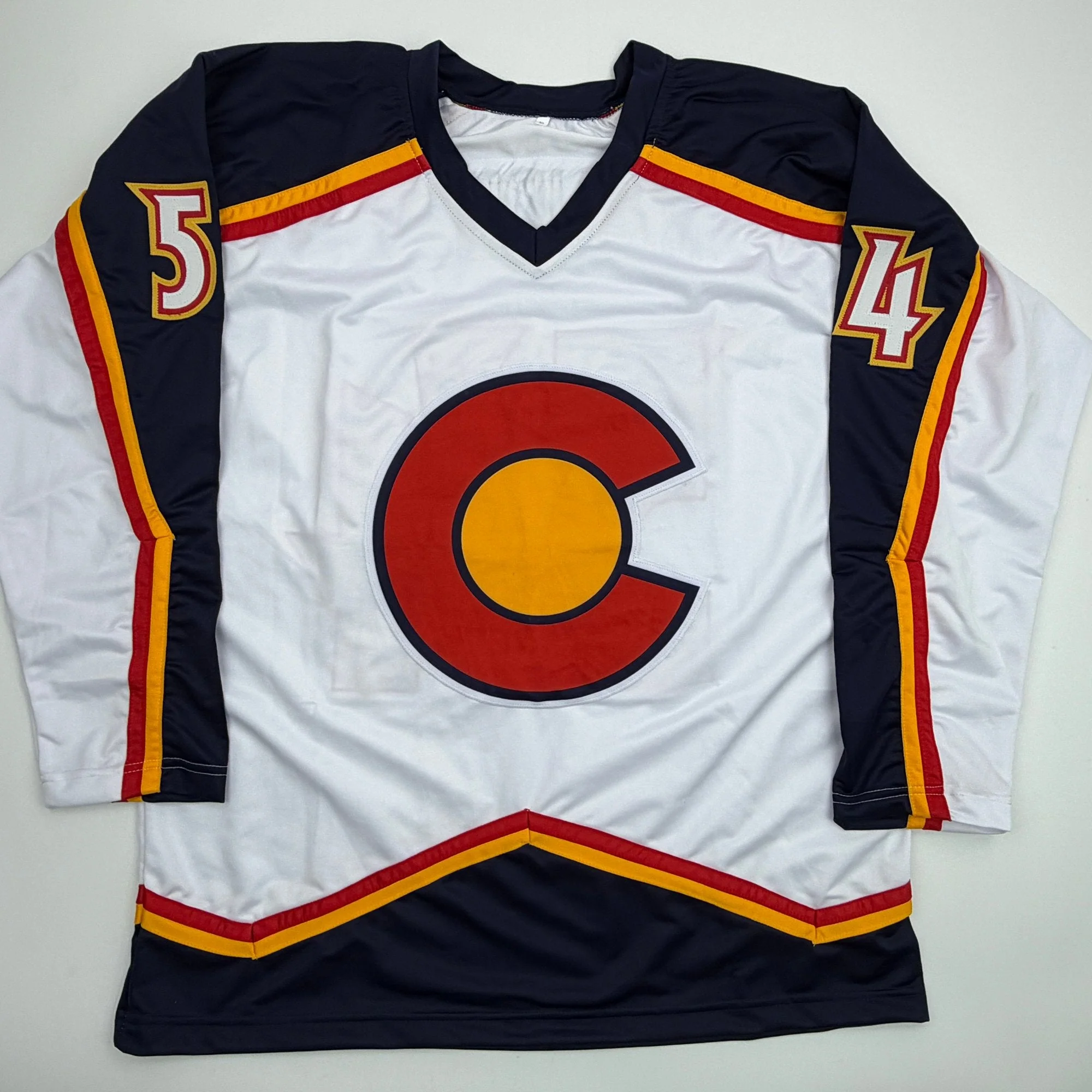 Autographed/Signed Gavin Brindley Colorado White Reverse Retro Hockey Jersey Beckett BAS COA - Image 4