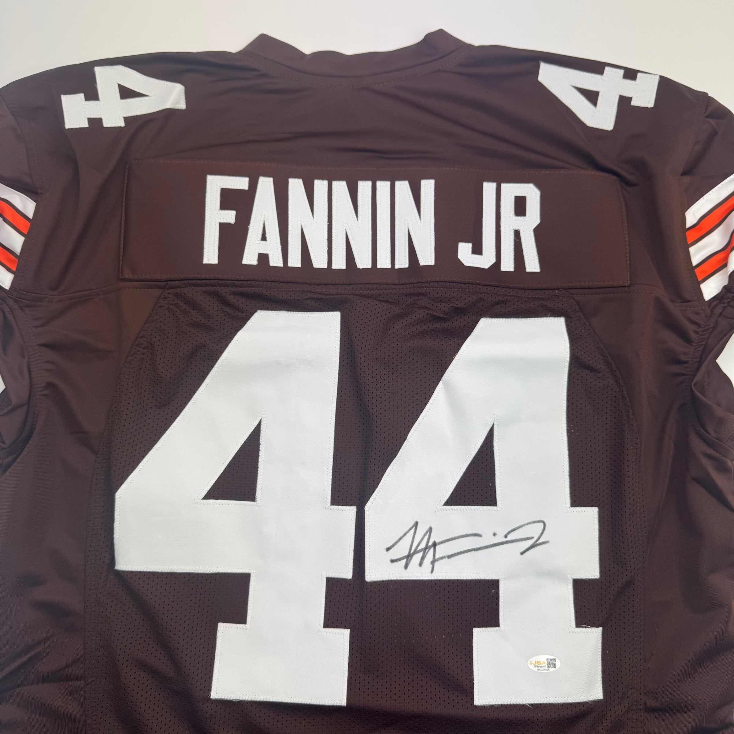 Autographed/Signed Harold Fannin Jr. Cleveland Football Brown Jersey JSA COA - Image 2