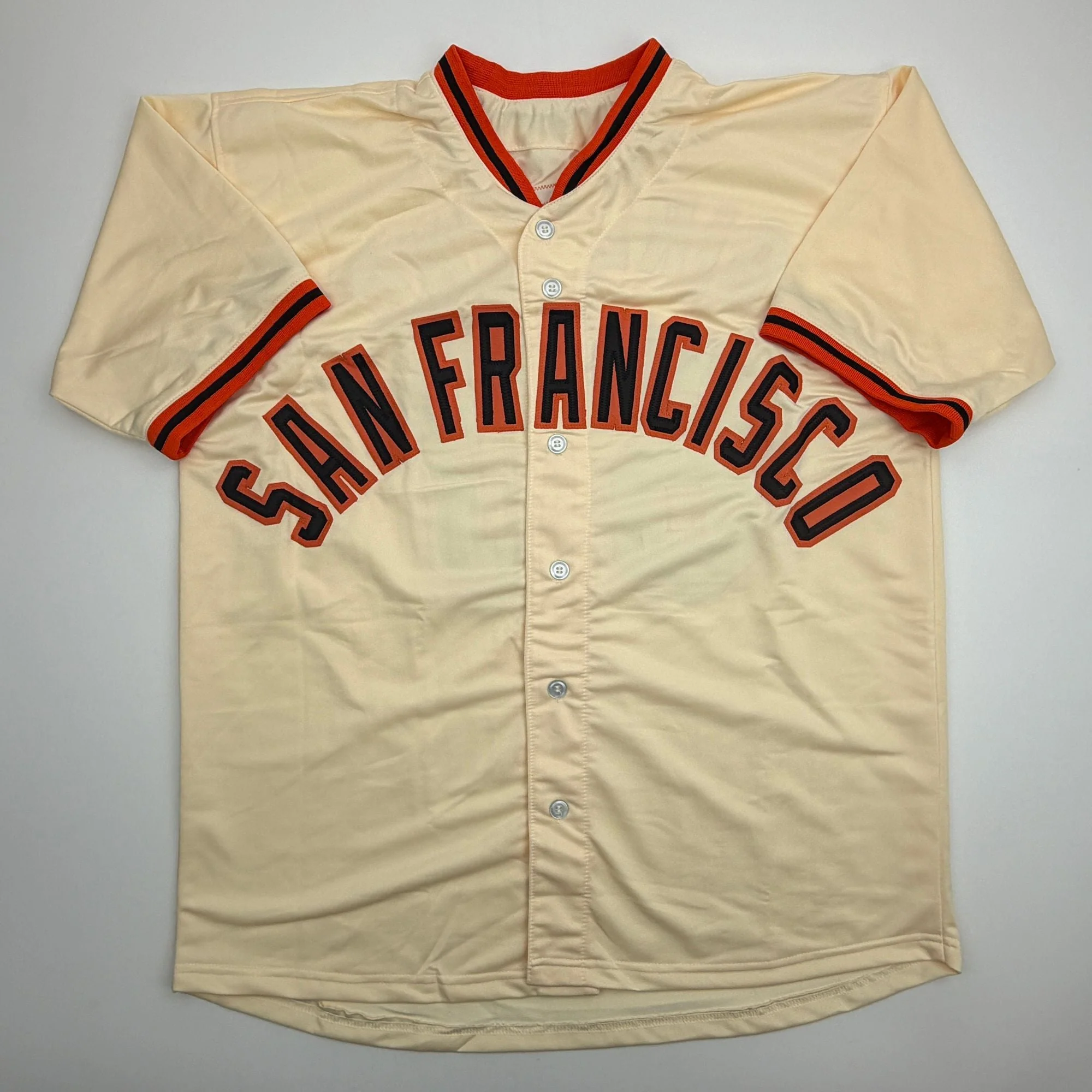 Autographed/Signed Hayden Birdsong San Francisco Cream Baseball Jersey Beckett BAS COA - Image 4