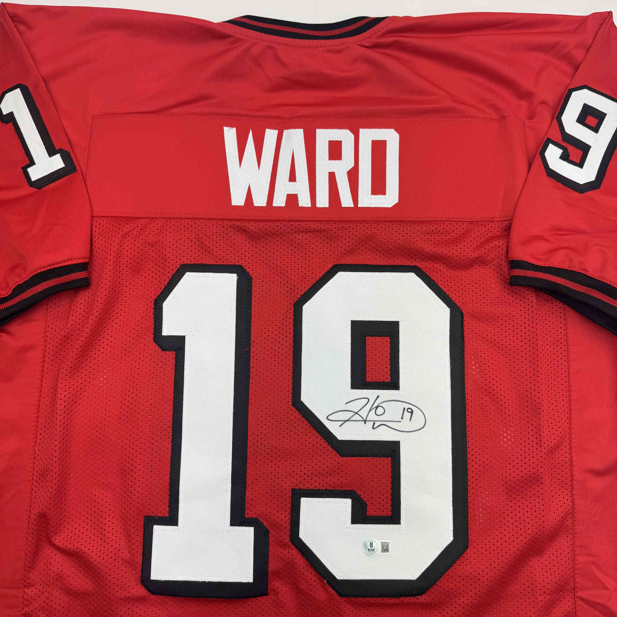 Autographed/Signed Hines Ward Georgia Red College Football Jersey Beckett BAS COA - Image 2