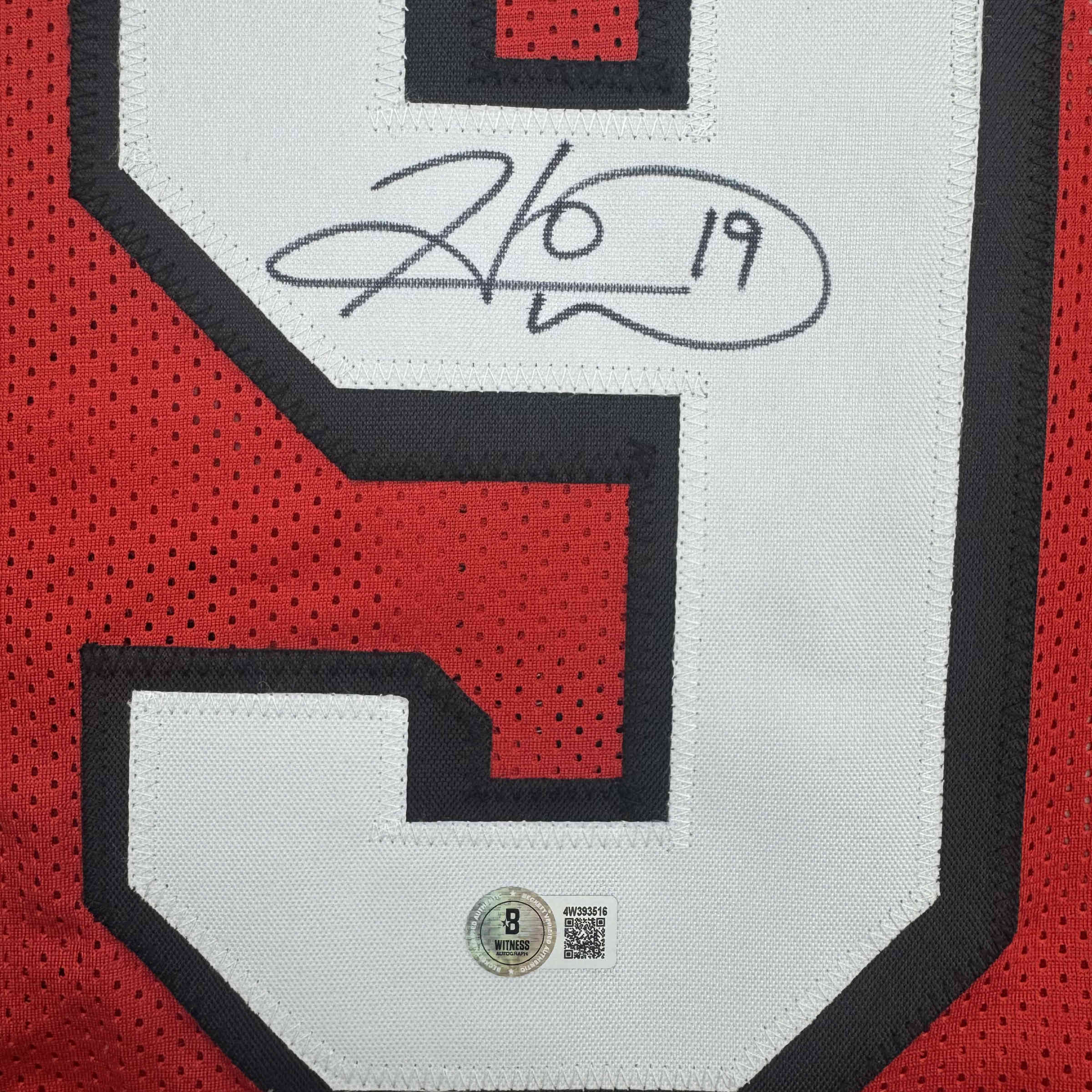 Autographed/Signed Hines Ward Georgia Red College Football Jersey Beckett BAS COA - Image 3
