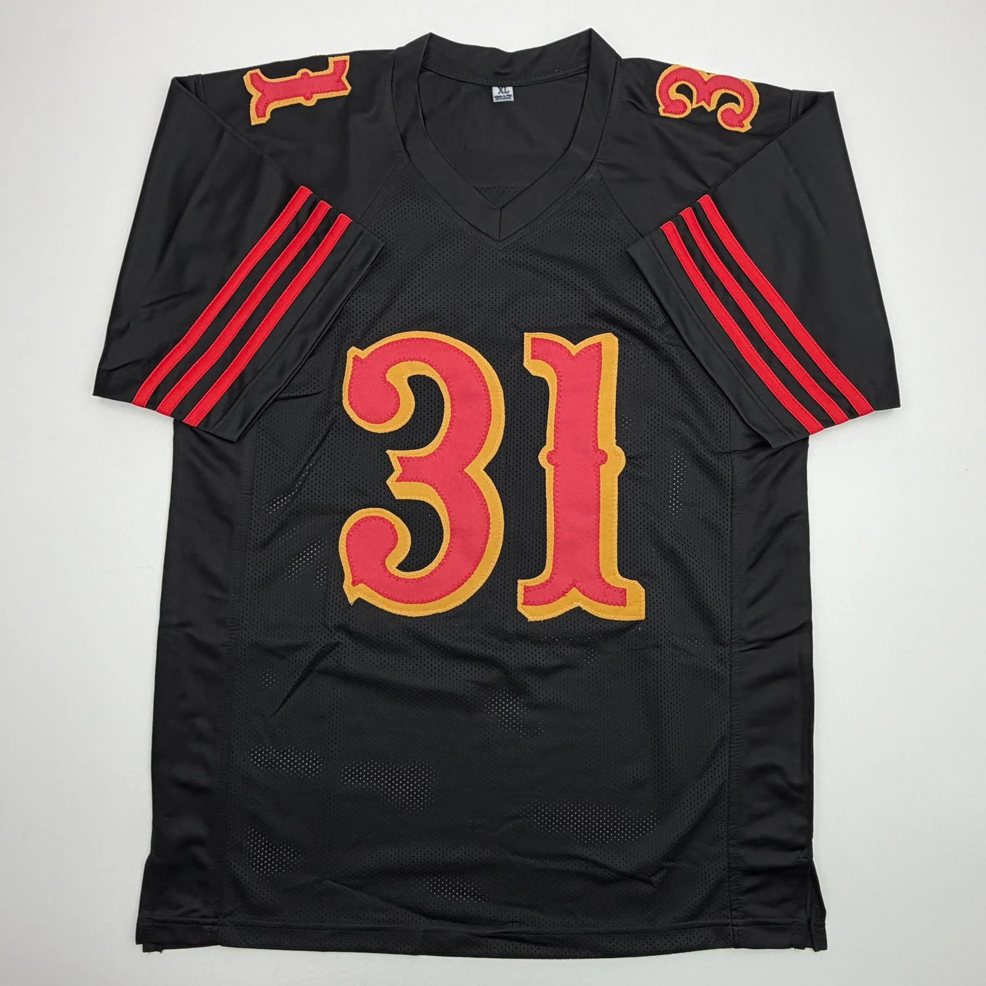 Autographed/Signed Isaac Guerendo San Francisco Black Rivalries Collection Football Jersey Beckett BAS COA - Image 4