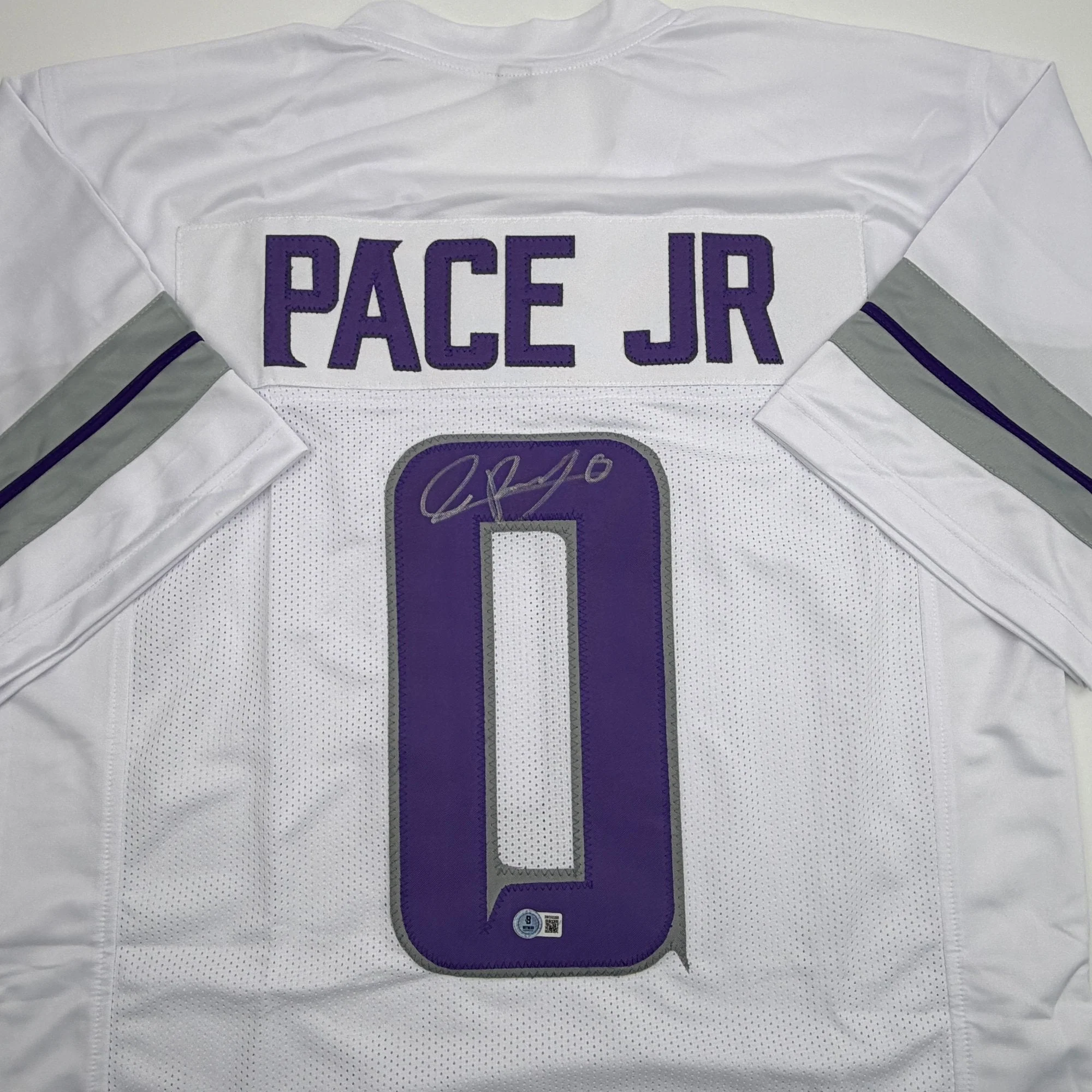 Autographed/Signed Ivan Pace Jr. Minnesota White Out Alternate Football Jersey Beckett BAS COA - Image 2