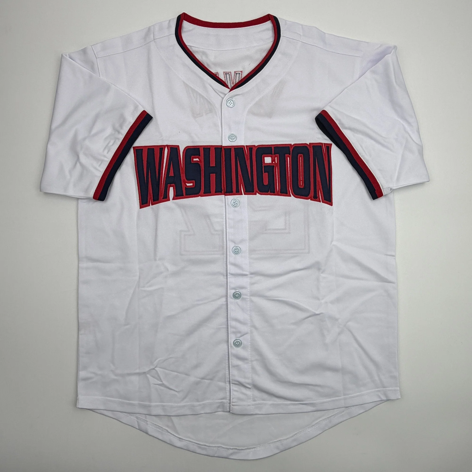 Autographed/Signed Jake Irvin Washington White Baseball Jersey JSA COA - Image 4