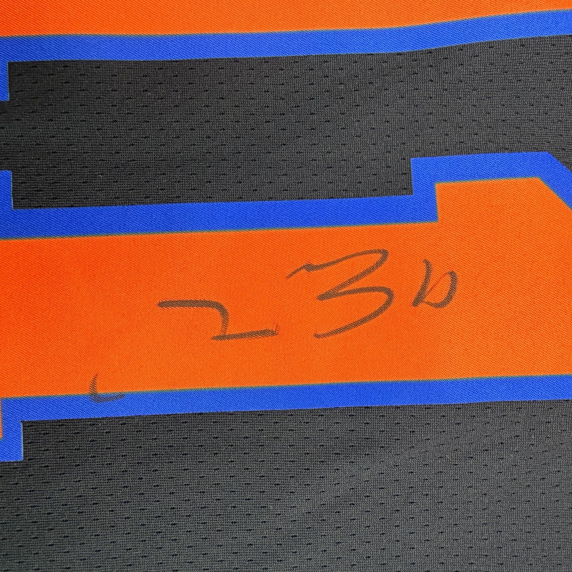 Autographed/Signed Jalen Brunson New York NY Knicks Black Authentic Basketball Jersey PSA/DNA COA - Image 3