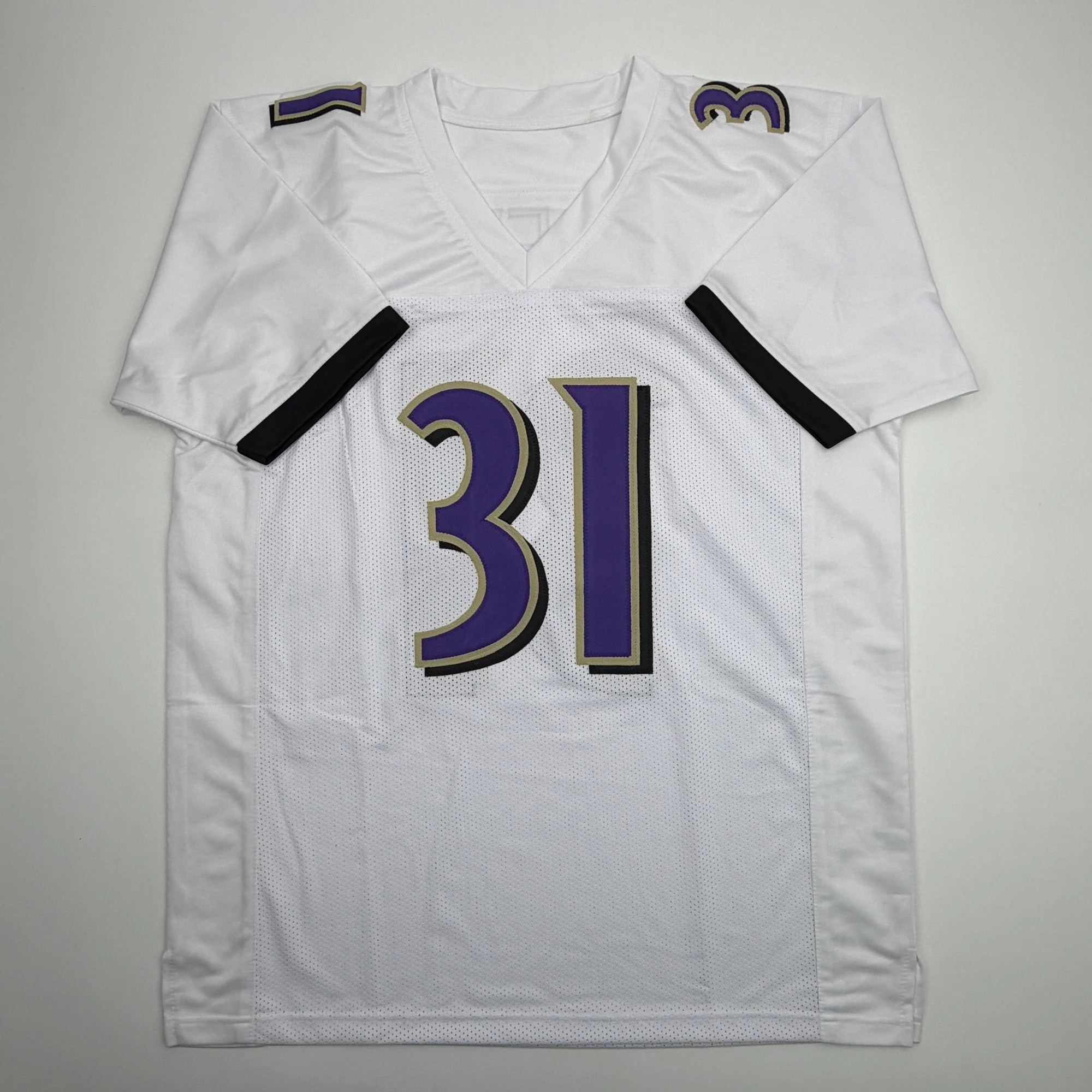 Autographed/Signed Jamal Lewis Baltimore White Football Jersey Beckett BAS COA - Image 4