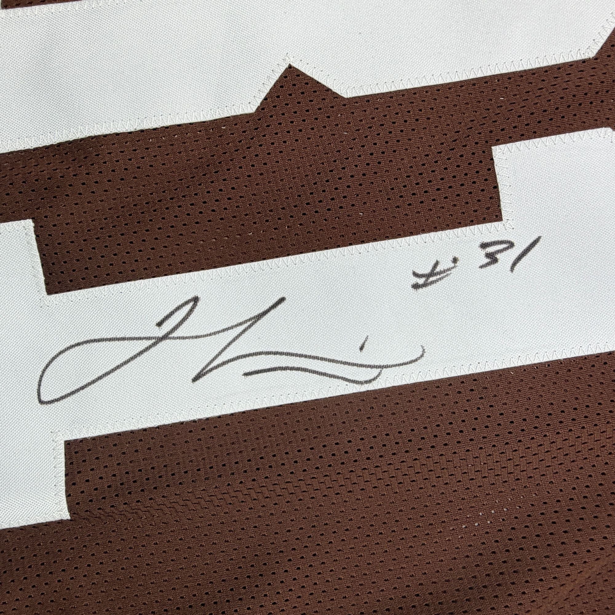 Autographed/Signed Jamal Lewis Cleveland Brown Football Jersey Beckett BAS COA - Image 3