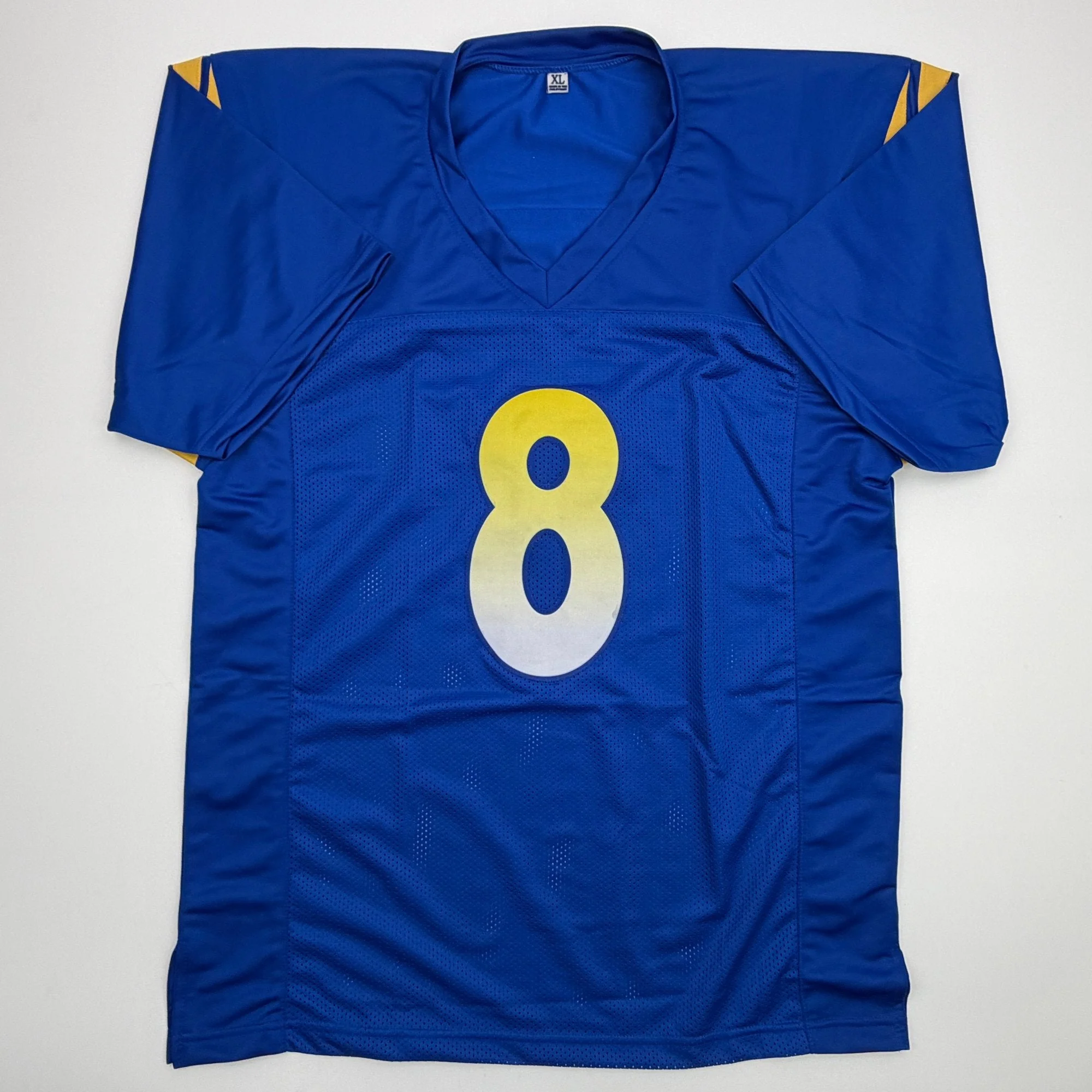 Autographed/Signed Jared Verse Los Angeles LA Blue Football Jersey Beckett BAS COA - Image 4