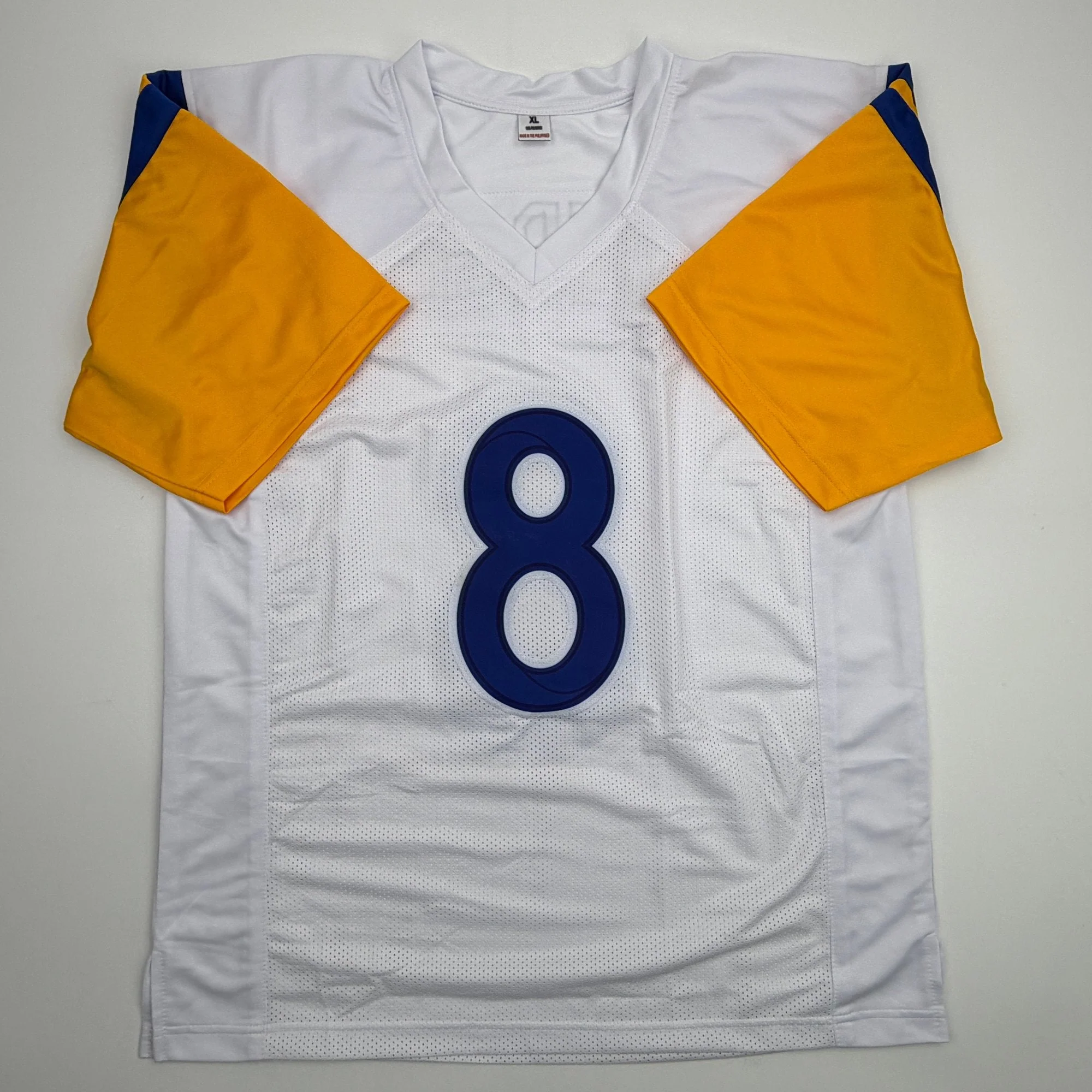 Autographed/Signed Jared Verse Los Angeles LA White Football Jersey Beckett BAS COA - Image 4
