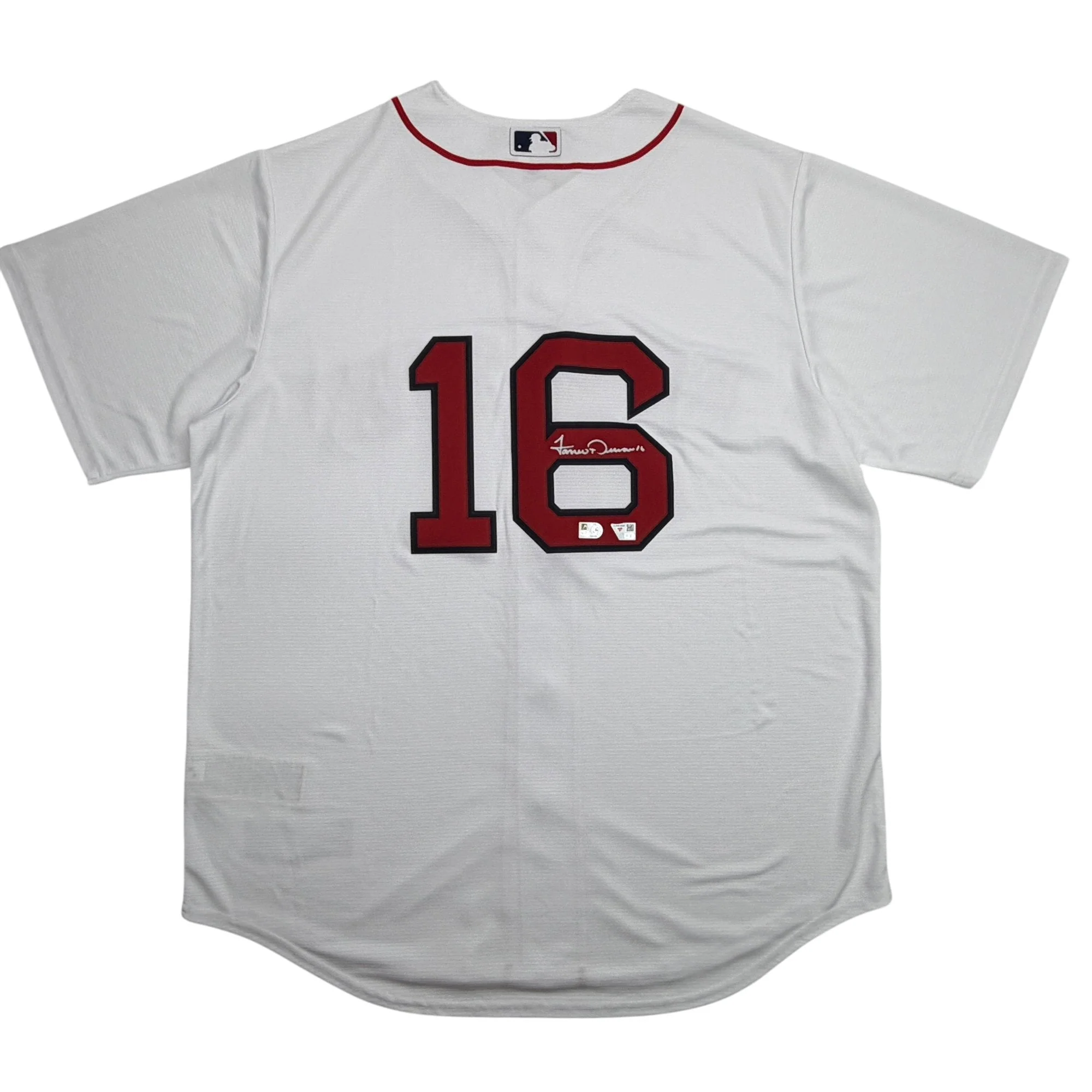Autographed/Signed Jarren Duran Boston Red Sox White Authentic Baseball Jersey Fanatics & MLB COA