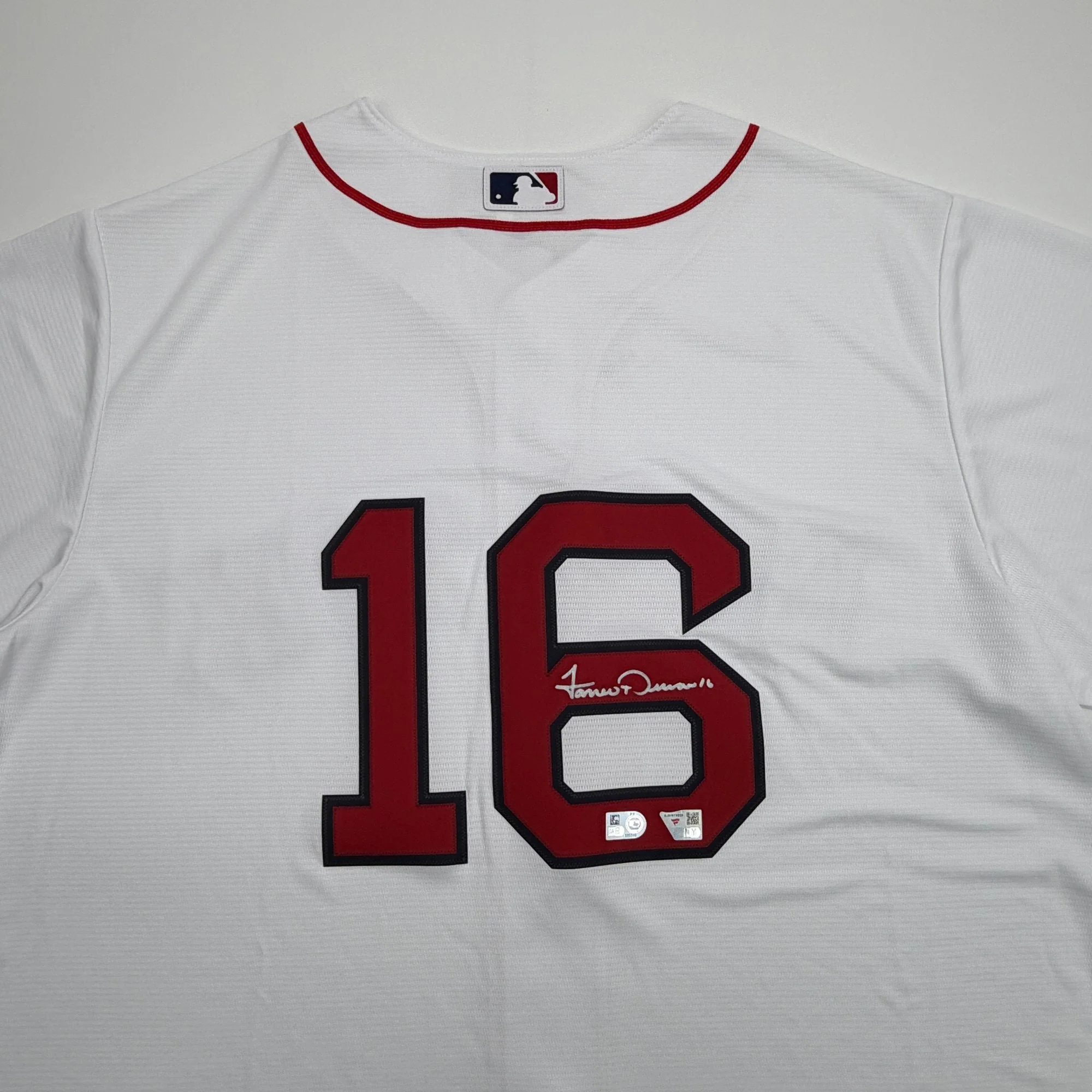 Autographed/Signed Jarren Duran Boston Red Sox White Authentic Baseball Jersey Fanatics & MLB COA - Image 2