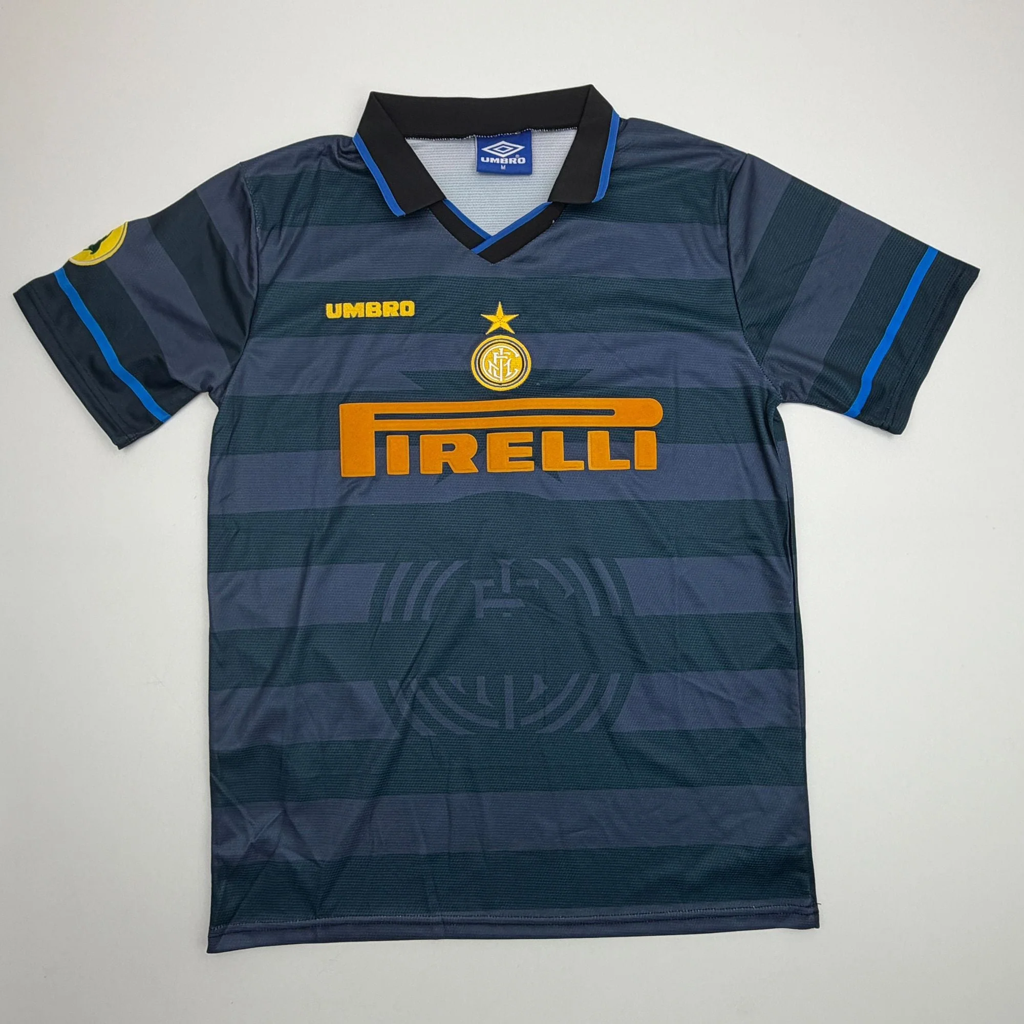 Autographed/Signed Javier Zanetti Inter Milan Navy Blue Soccer Futbol Jersey Beckett BAS COA - Image 4