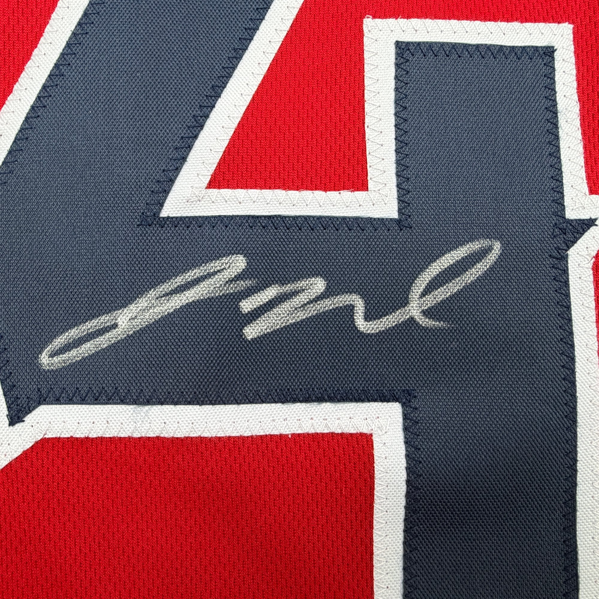 Autographed/Signed Jaylin Noel Houston Red Pro Cut Football Jersey JSA COA - Image 3