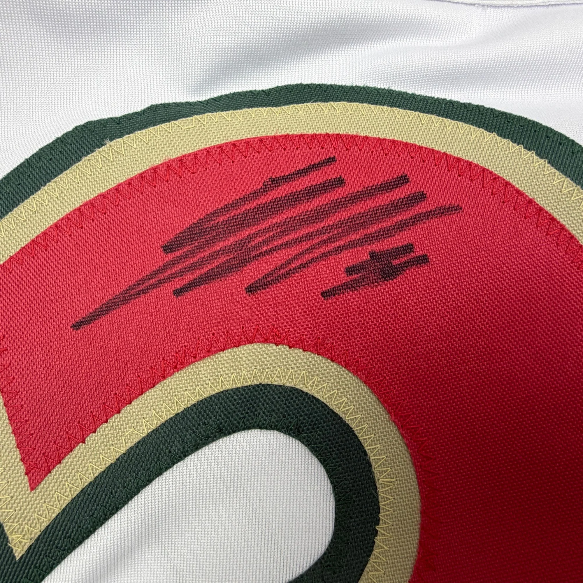 Autographed/Signed Jesper Wallstedt Minnesota White 25th Anniversary Hockey Jersey Beckett BAS COA - Image 3