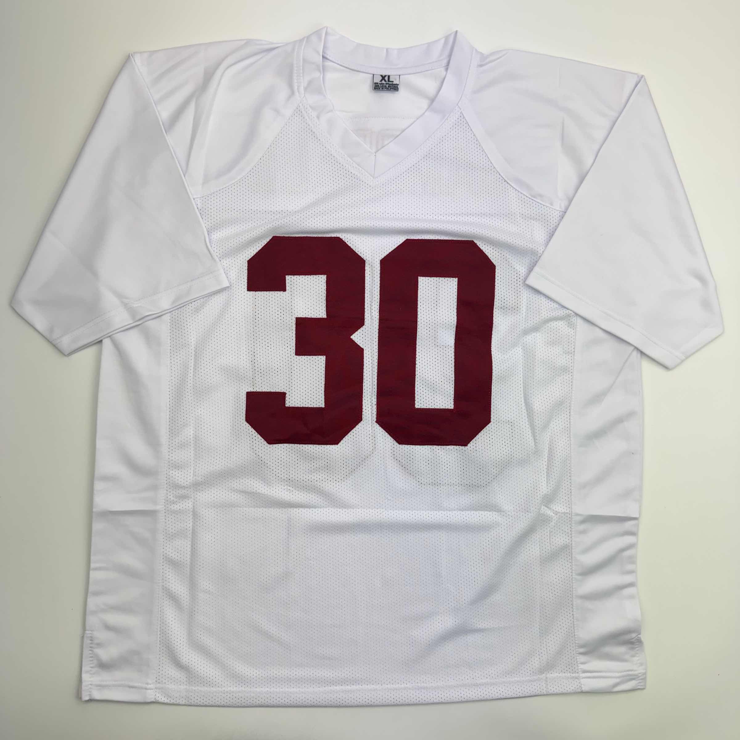 Autographed/Signed Jihaad Campbell Alabama White College Football Jersey JSA COA - Image 4