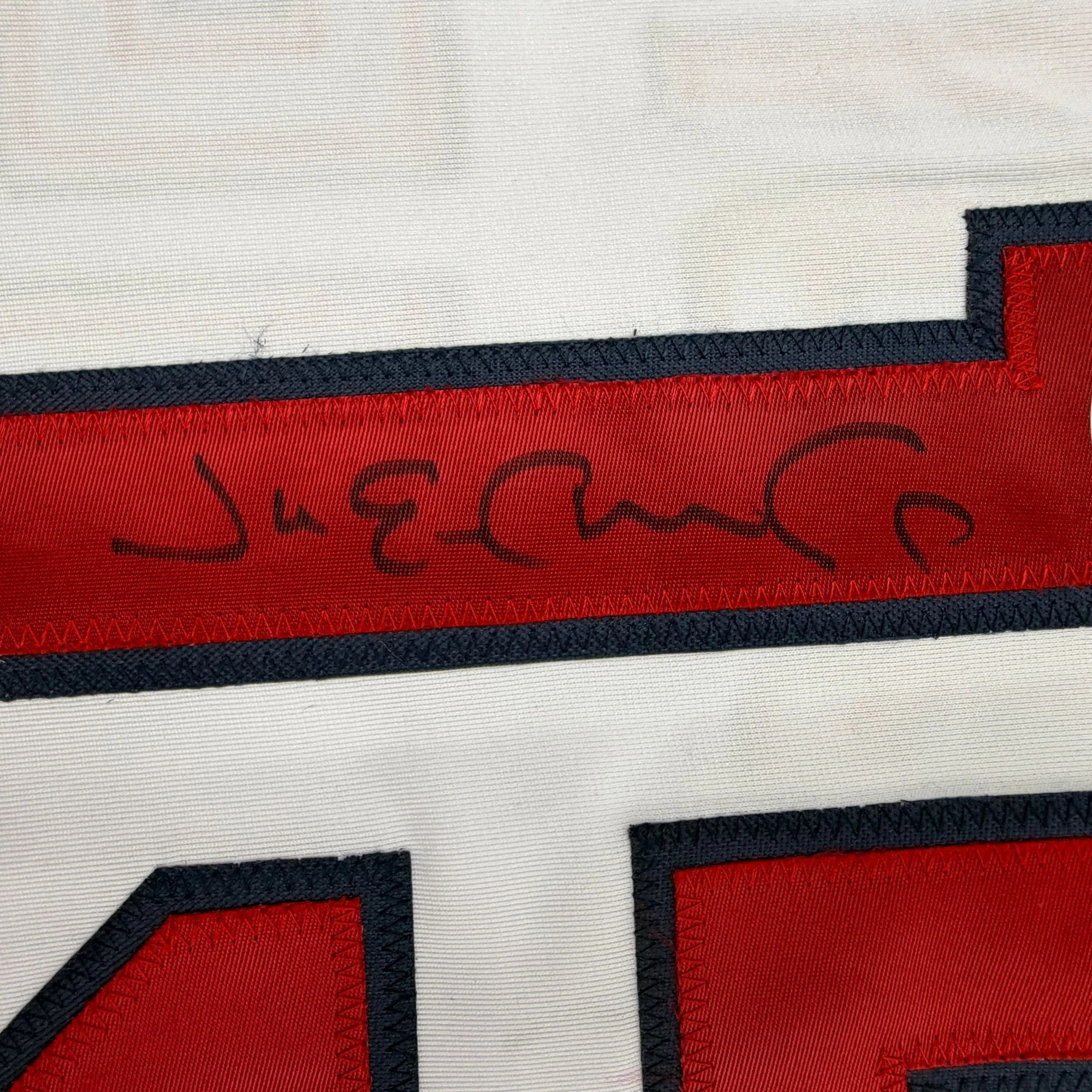 Autographed/Signed Jim Edmonds St. Louis White Baseball Jersey JSA COA - Image 3