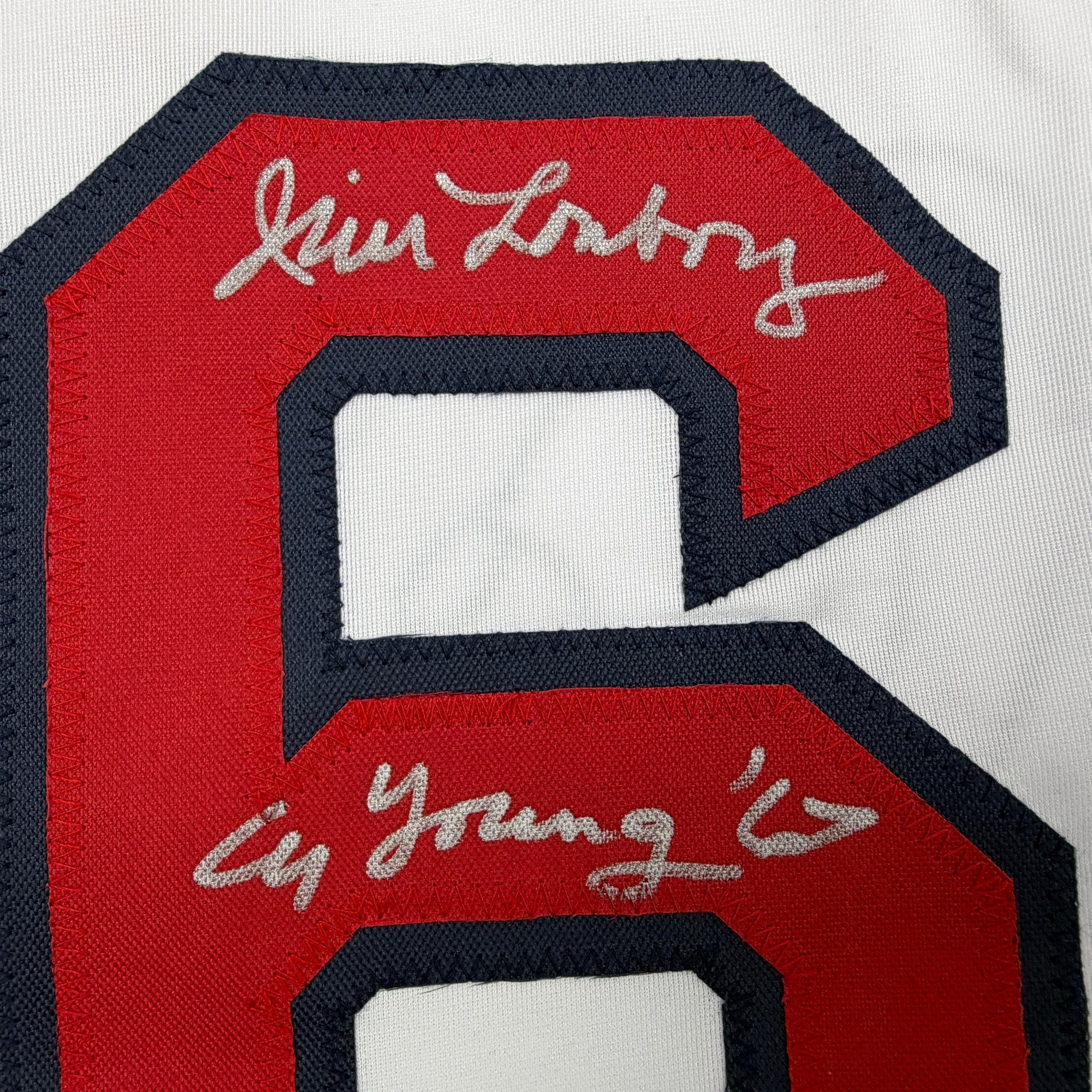 Autographed/Signed Jim Lonborg Cy Young 67 Boston White Baseball Jersey JSA COA - Image 3