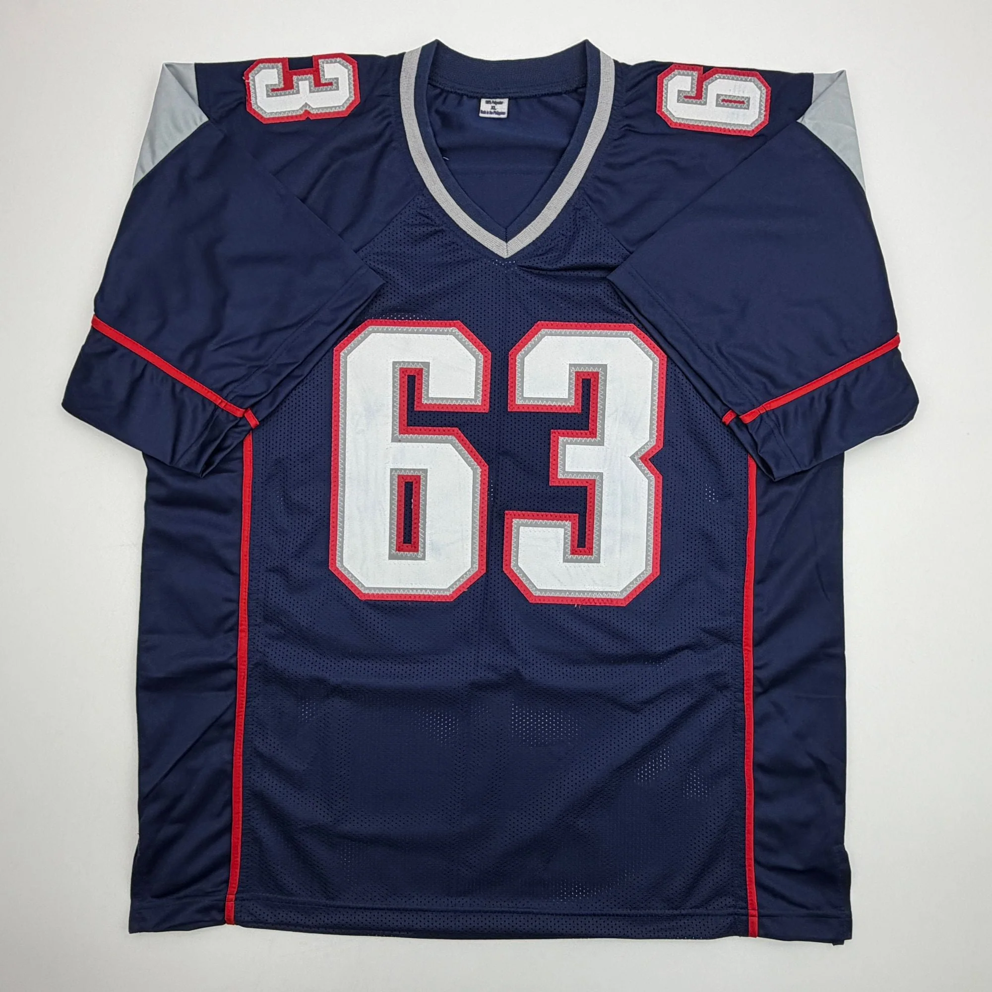 Autographed/Signed Joe Andruzzi New England Navy Blue Football Jersey JSA COA - Image 4