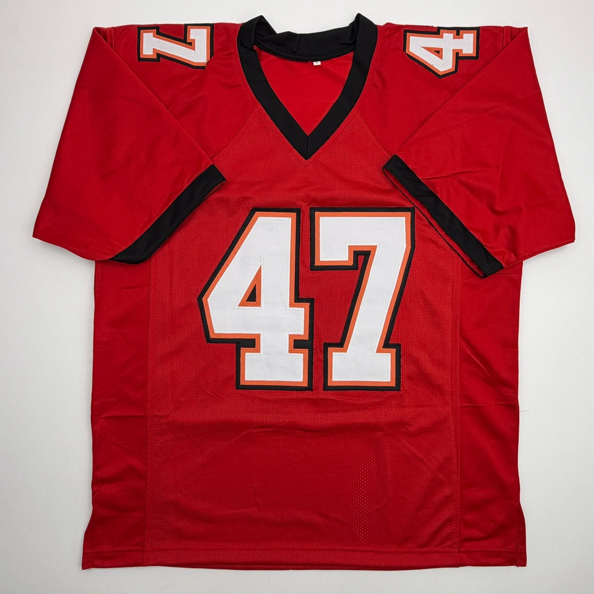 Autographed/Signed John Lynch Tampa Bay Red Football Jersey Beckett BAS COA - Image 4