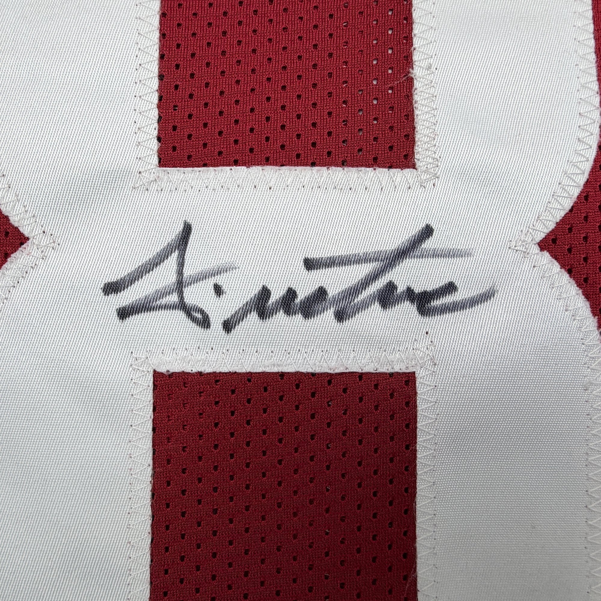 Autographed/Signed John Metchie III Alabama Red College Football Jersey JSA COA - Image 3