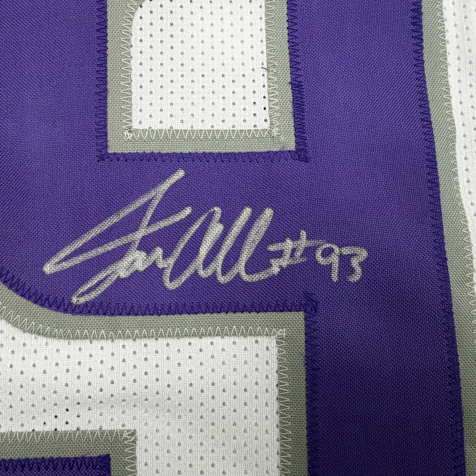 Autographed/Signed Jonathan Allen Minnesota White Out Alternate Football Jersey Beckett BAS COA - Image 3