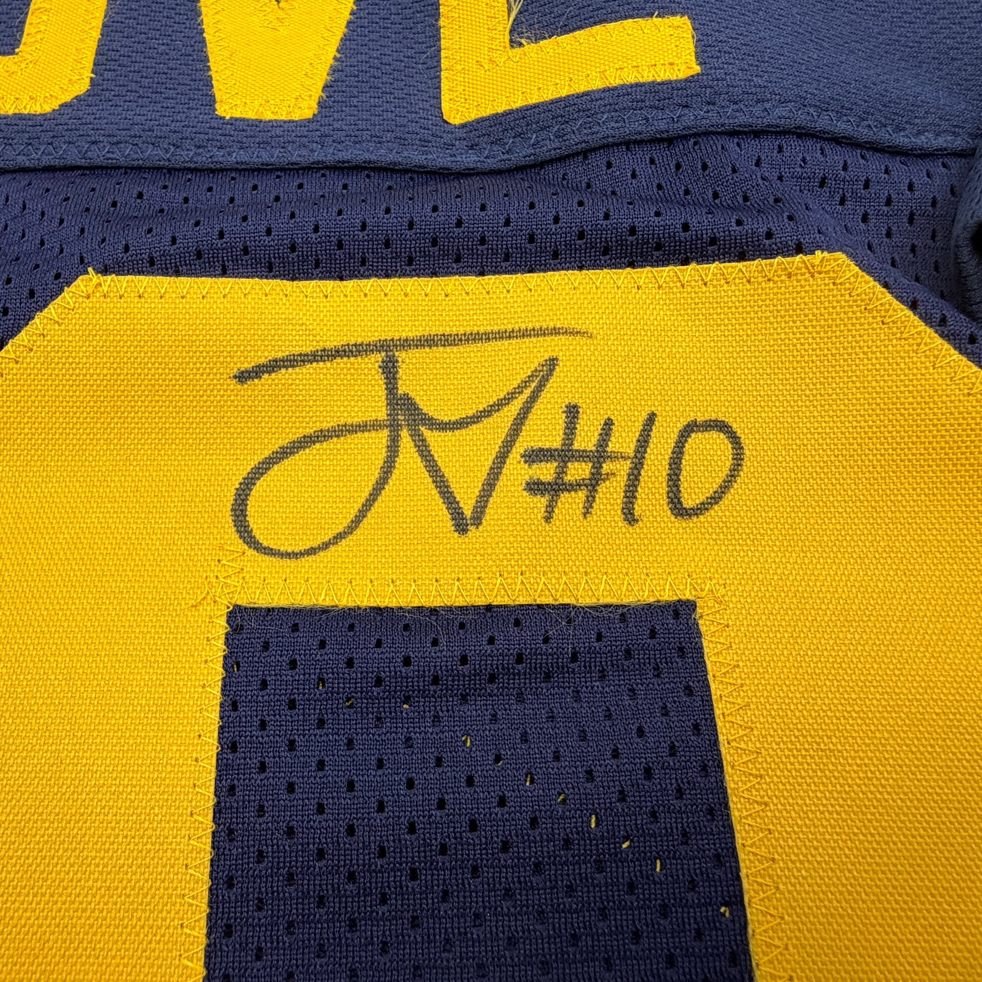 Autographed/Signed Jordan Love Green Bay Blue Retro Football Jersey Beckett BAS COA - Image 3