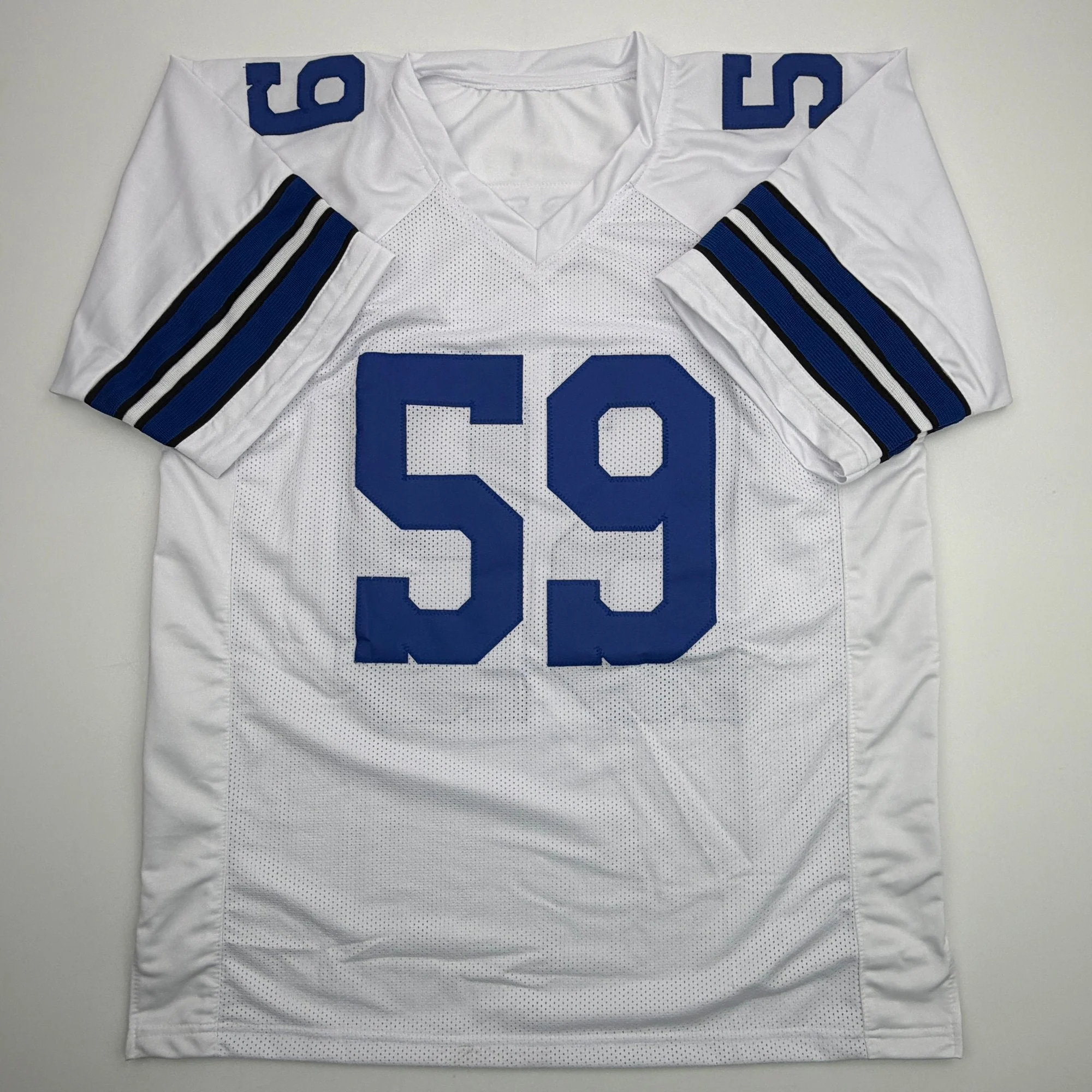 Autographed/Signed Kenneth Murray Jr. Dallas White Football Jersey Beckett BAS COA - Image 4