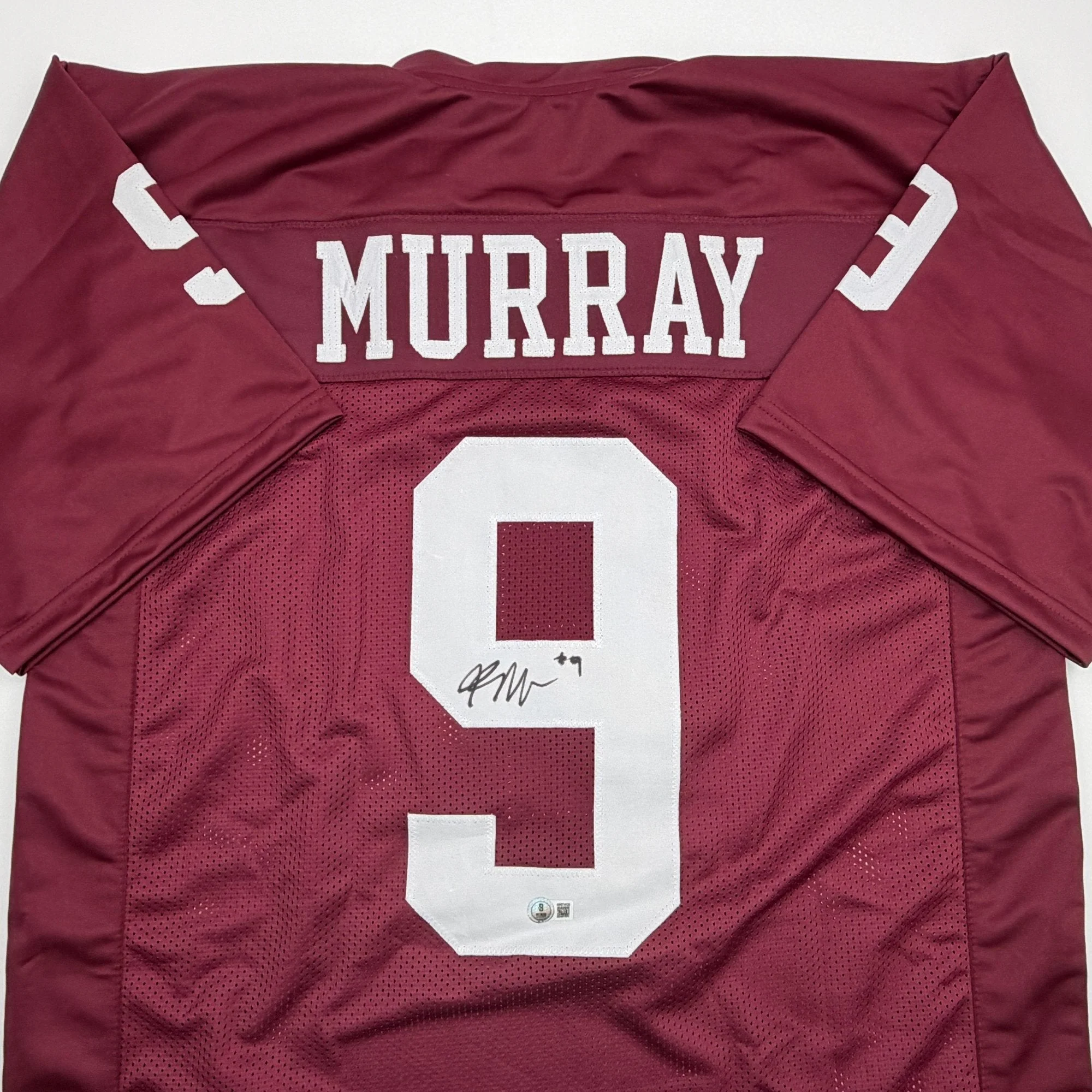 Autographed/Signed Kenneth Murray Jr. Oklahoma Maroon College Football Jersey Beckett BAS COA - Image 2
