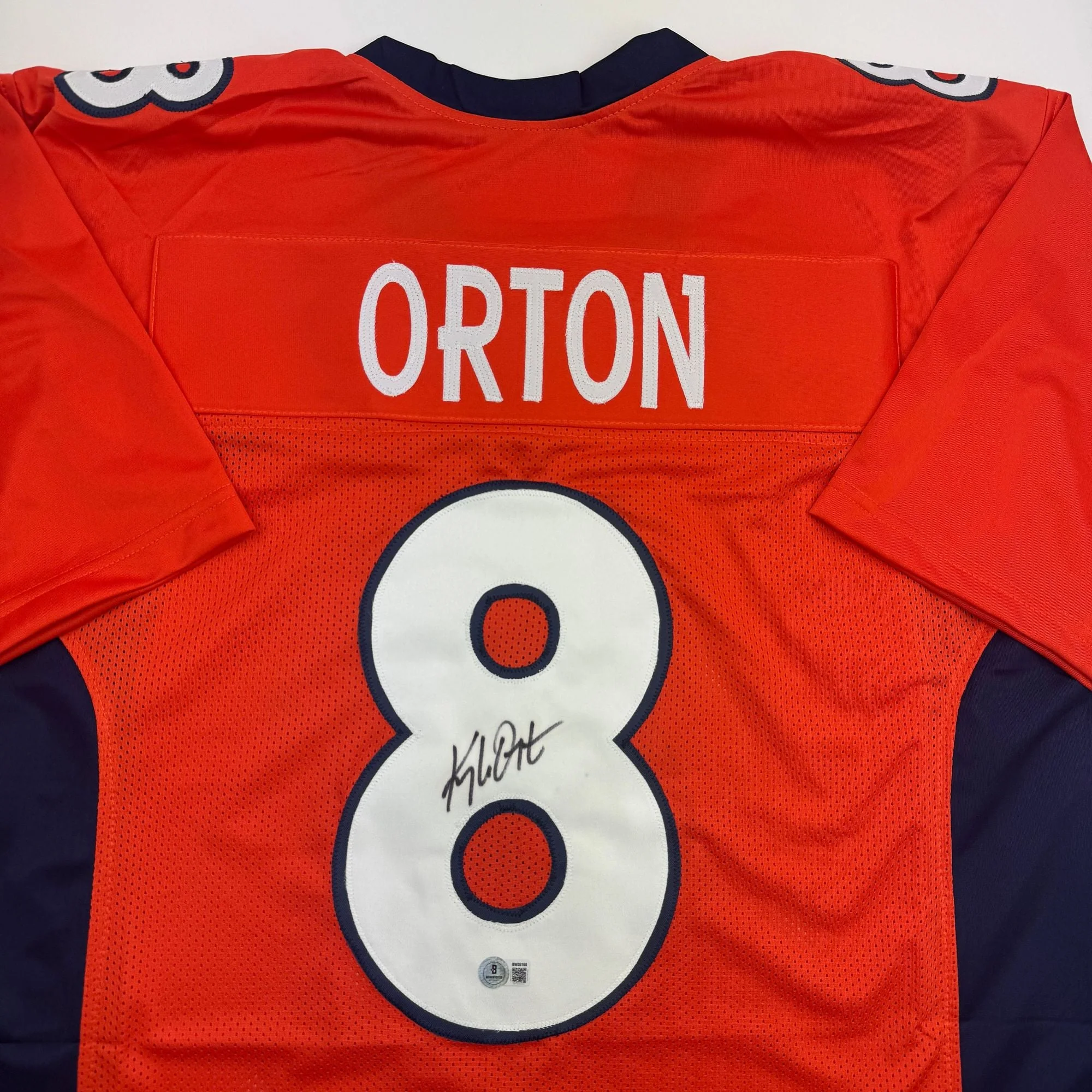 Autographed/Signed Kyle Orton Denver Orange Football Jersey Beckett BAS COA - Image 4