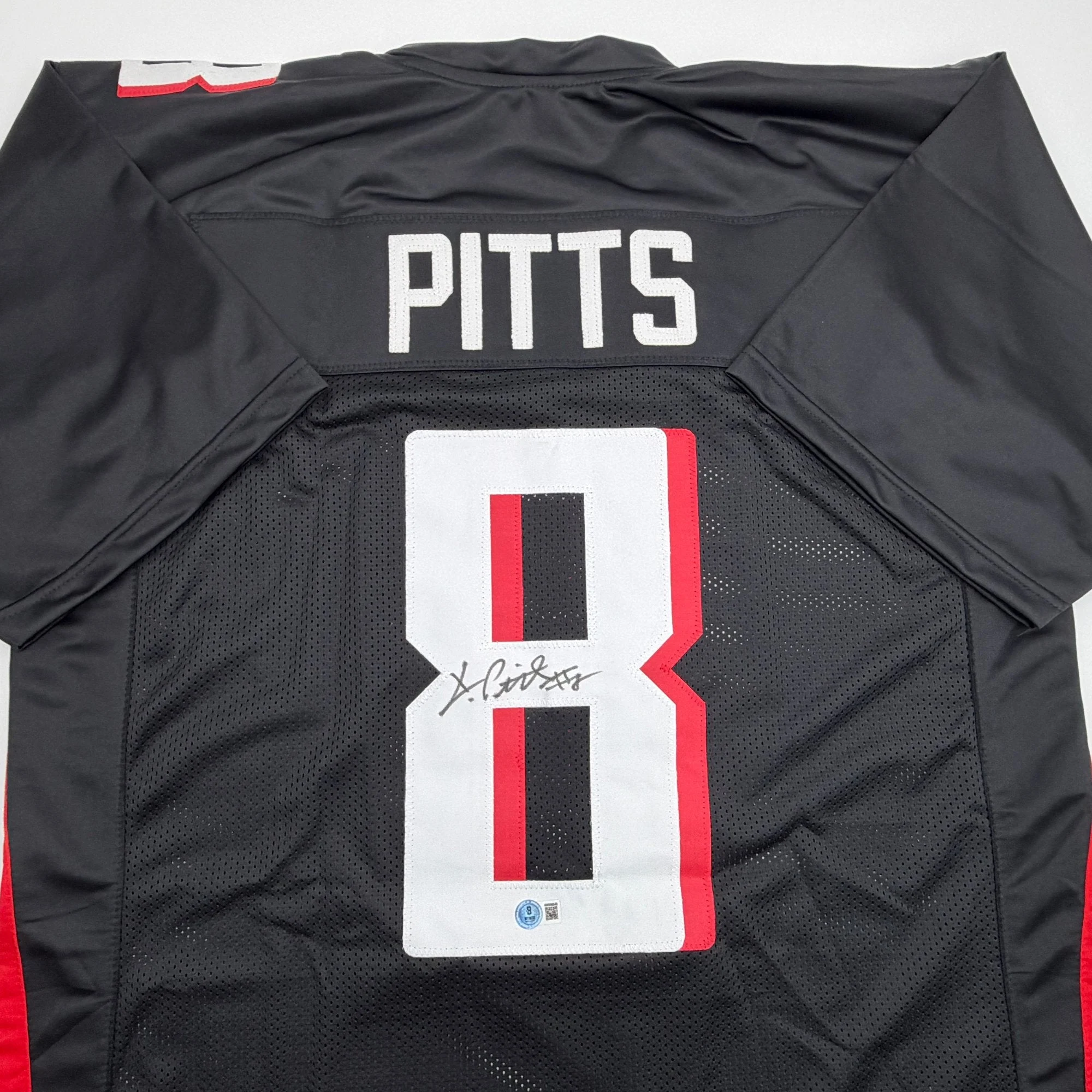Autographed/Signed Kyle Pitts Atlanta Black Football Jersey Beckett BAS COA - Image 2