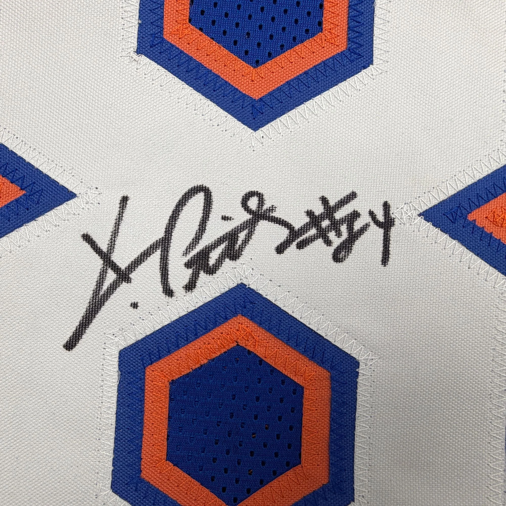 Autographed/Signed Kyle Pitts Florida Blue College Football Jersey JSA COA - Image 3