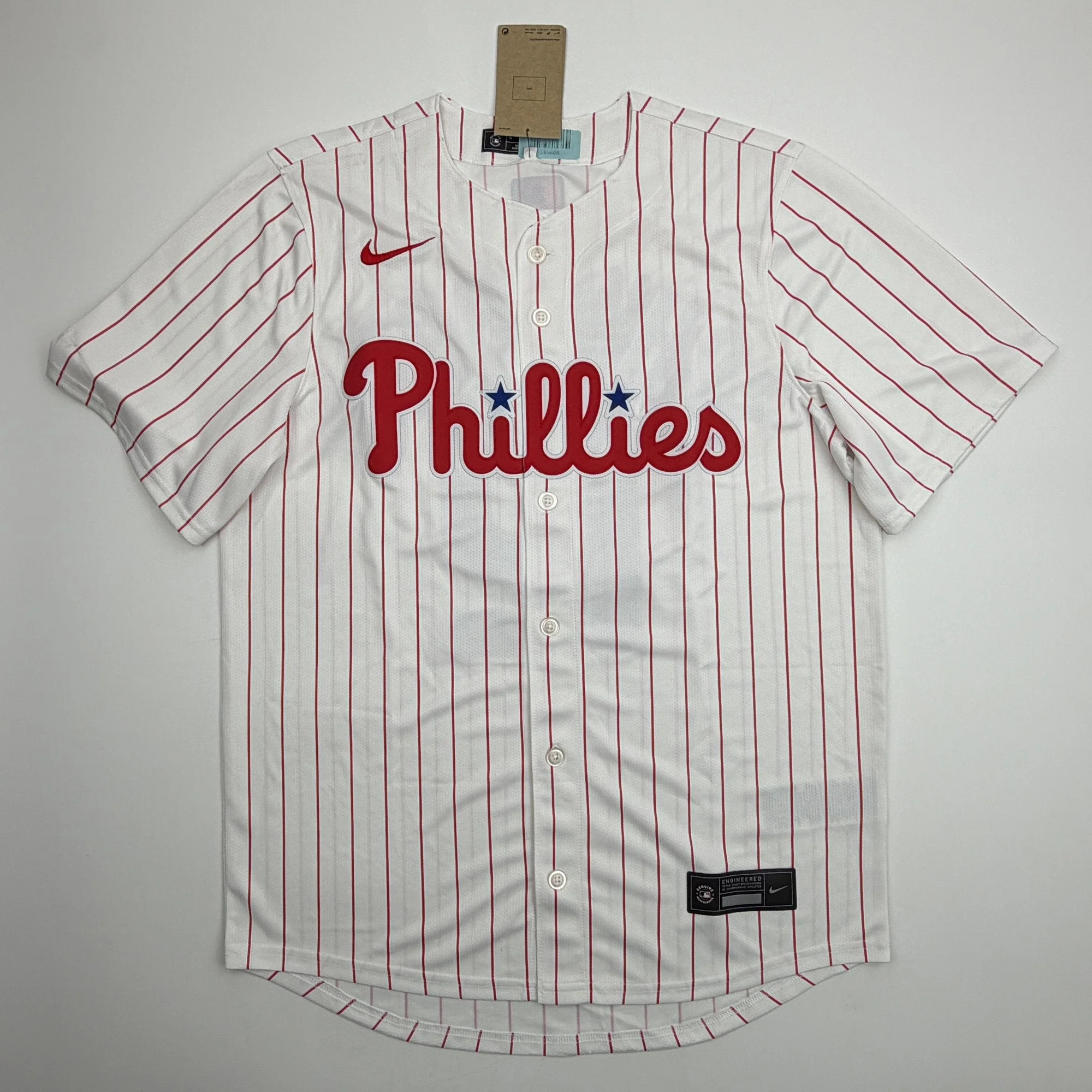 Autographed/Signed Kyle Schwarber Philadelphia Phillies Pinstripe Authentic Baseball Jersey Fanatics & MLB COA - Image 4