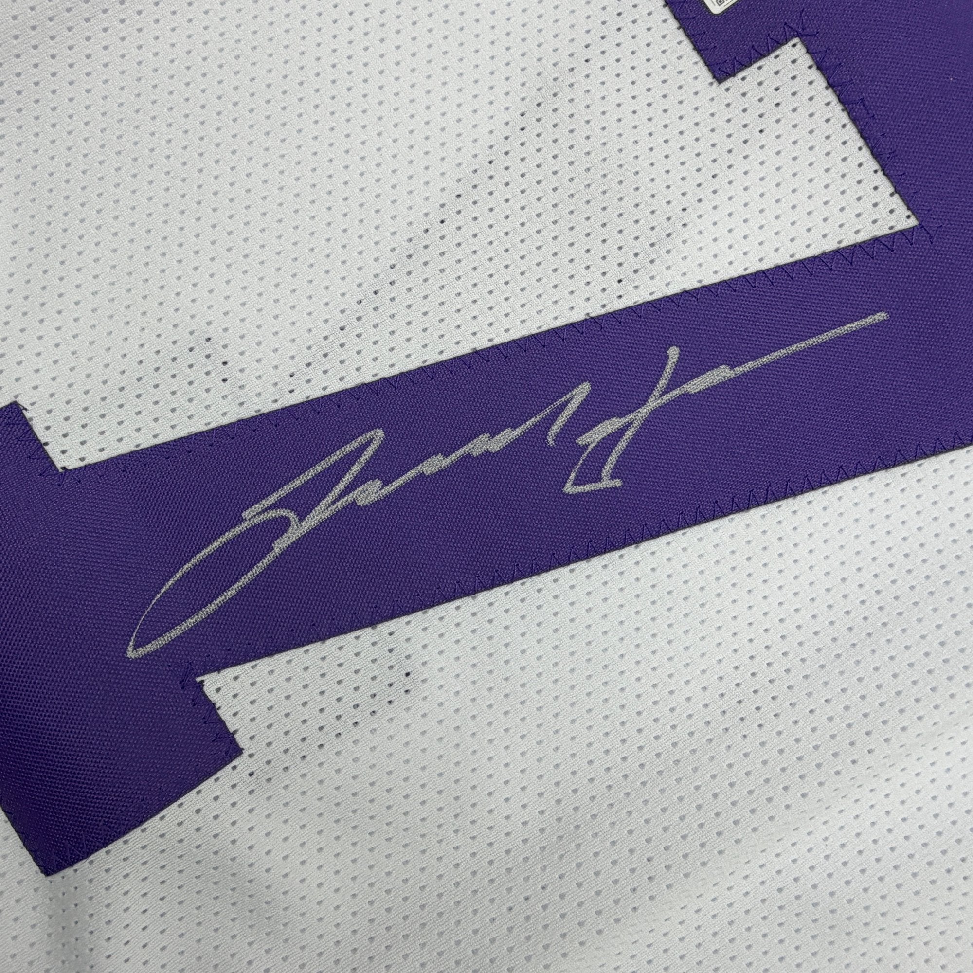 Autographed/Signed Leonard Fournette LSU White College Football Jersey Beckett BAS COA - Image 3
