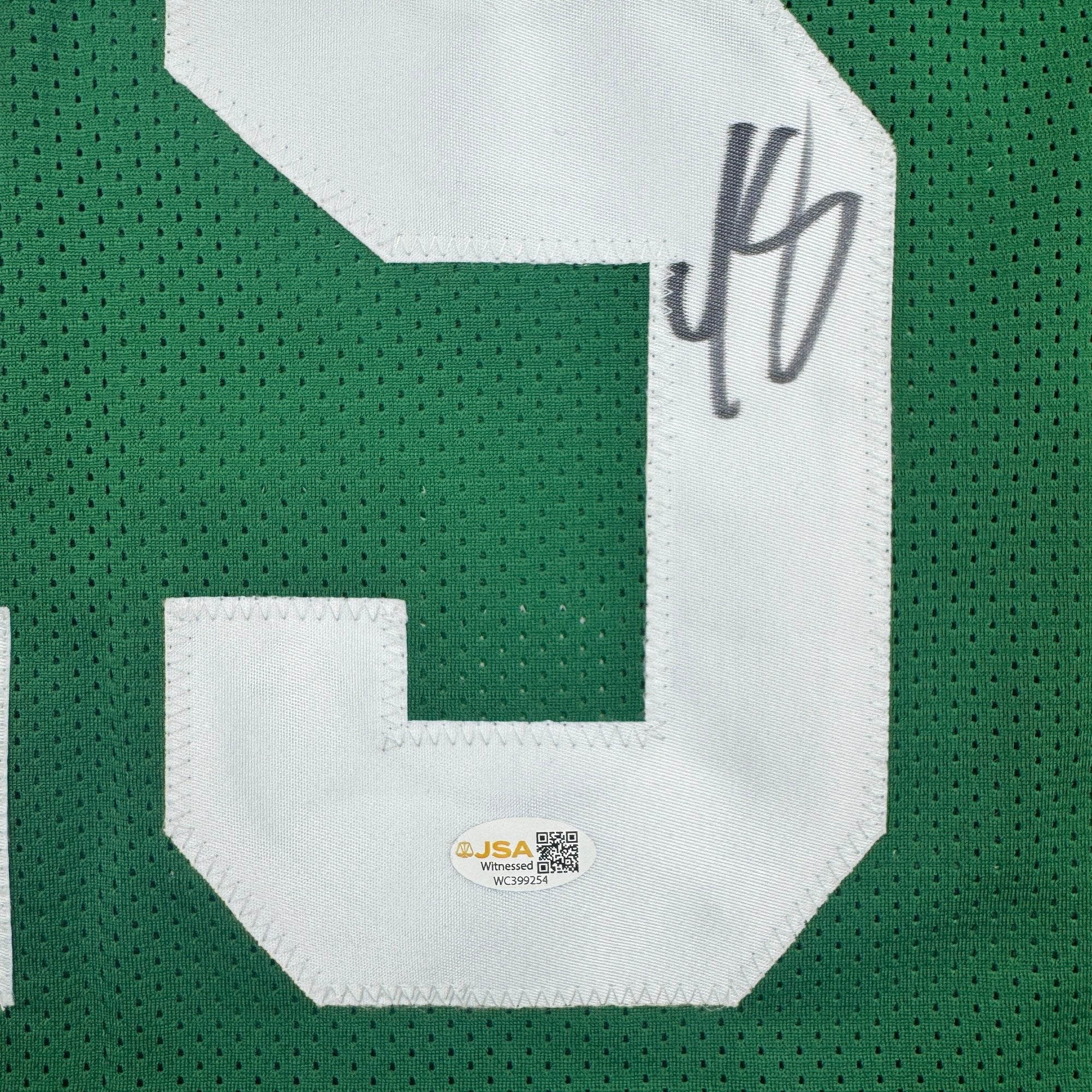 Autographed/Signed LeSean McCoy Philadelphia Kelly Green Football Jersey JSA COA - Image 3