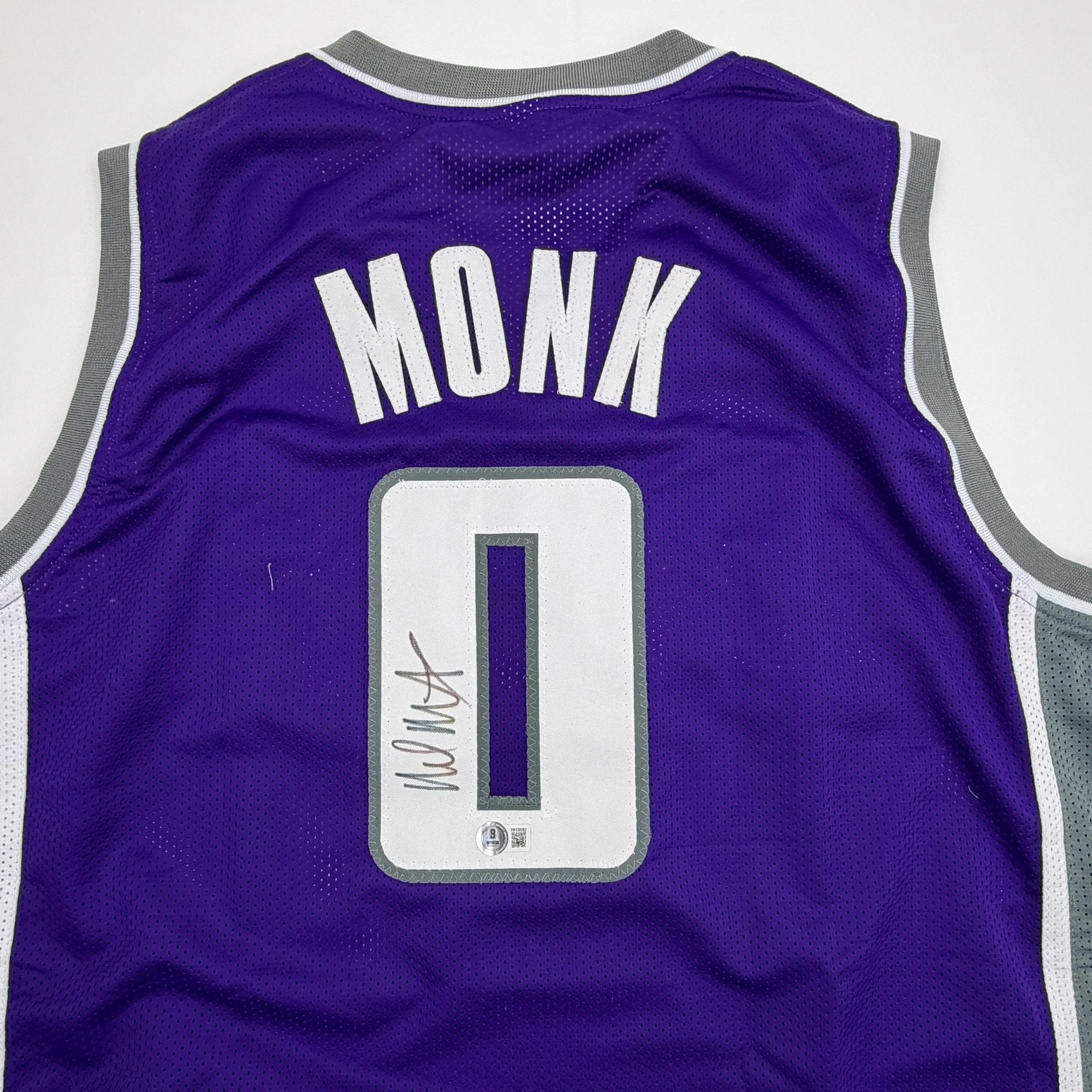 Autographed/Signed Malik Monk Sacramento Purple Basketball Jersey Beckett BAS COA - Image 2