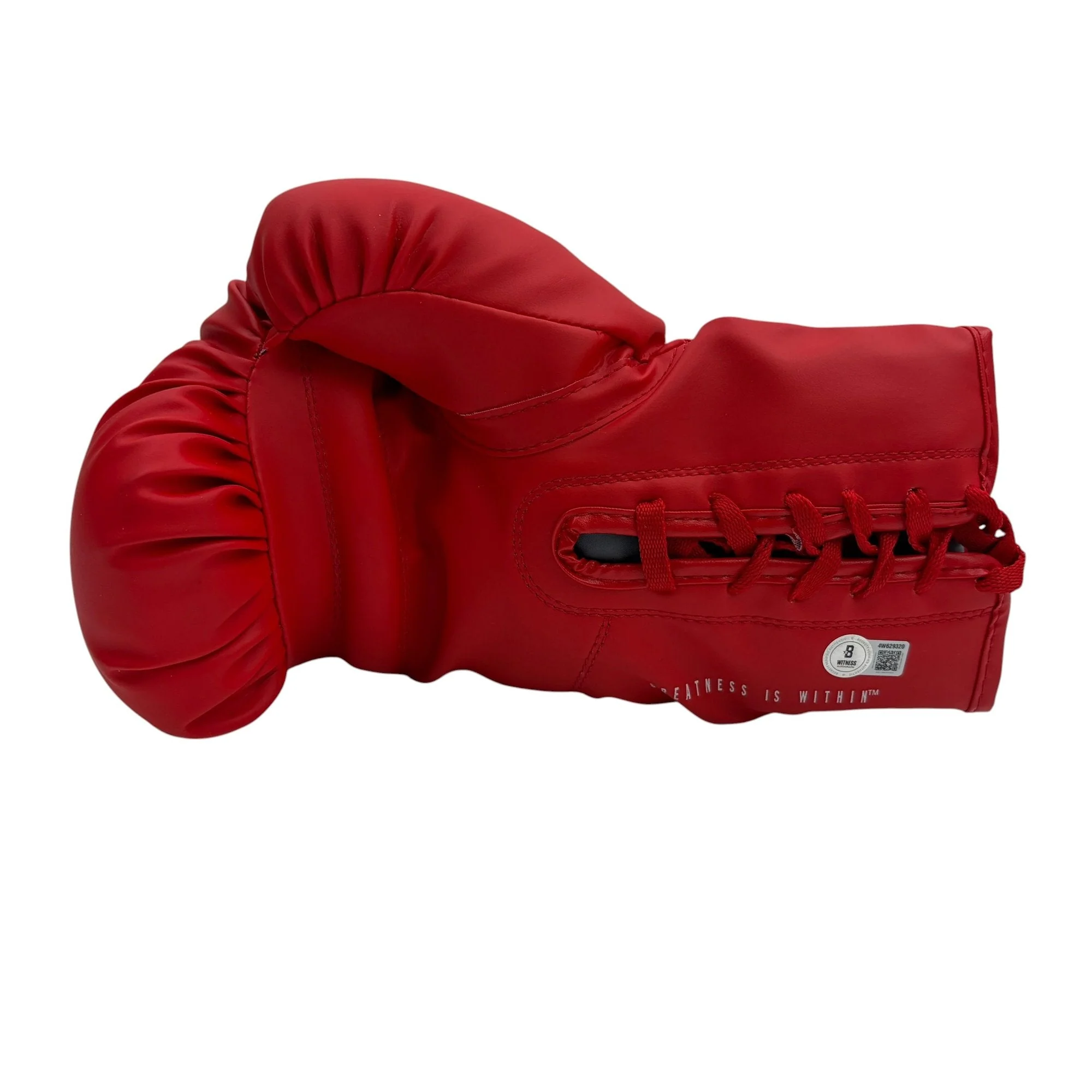 Autographed/Signed Mannny Pacquiao Pac-Man Red Everlast Boxing Glove Beckett BAS COA - Image 2