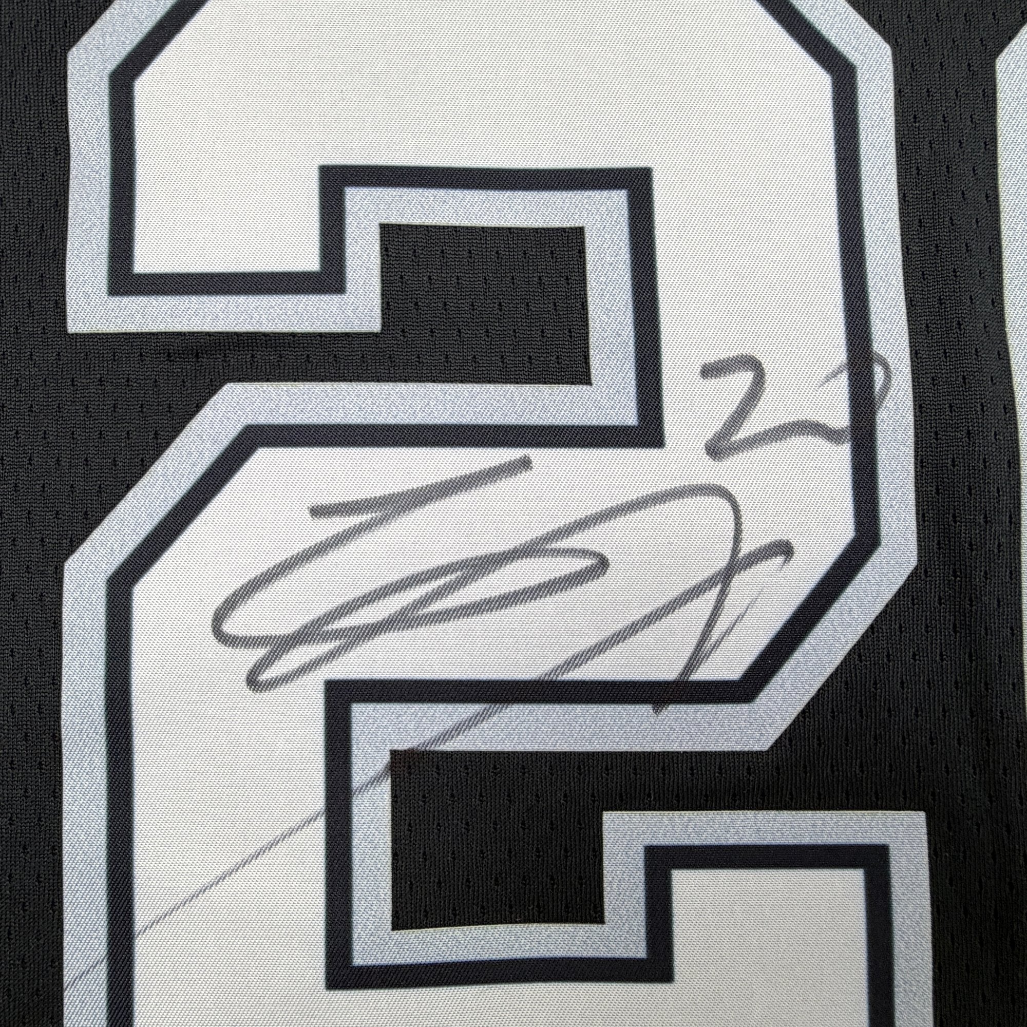 Autographed/Signed Manu Ginobili San Antonio Spurs Black Authentic Basketball Jersey JSA COA - Image 3