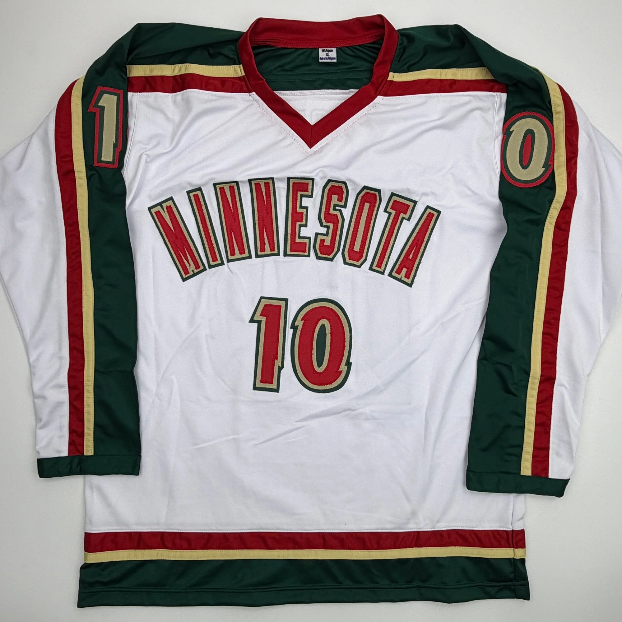 Autographed/Signed Marian Gaborik Minnesota White 25th Anniversary Hockey Jersey Beckett BAS COA - Image 4