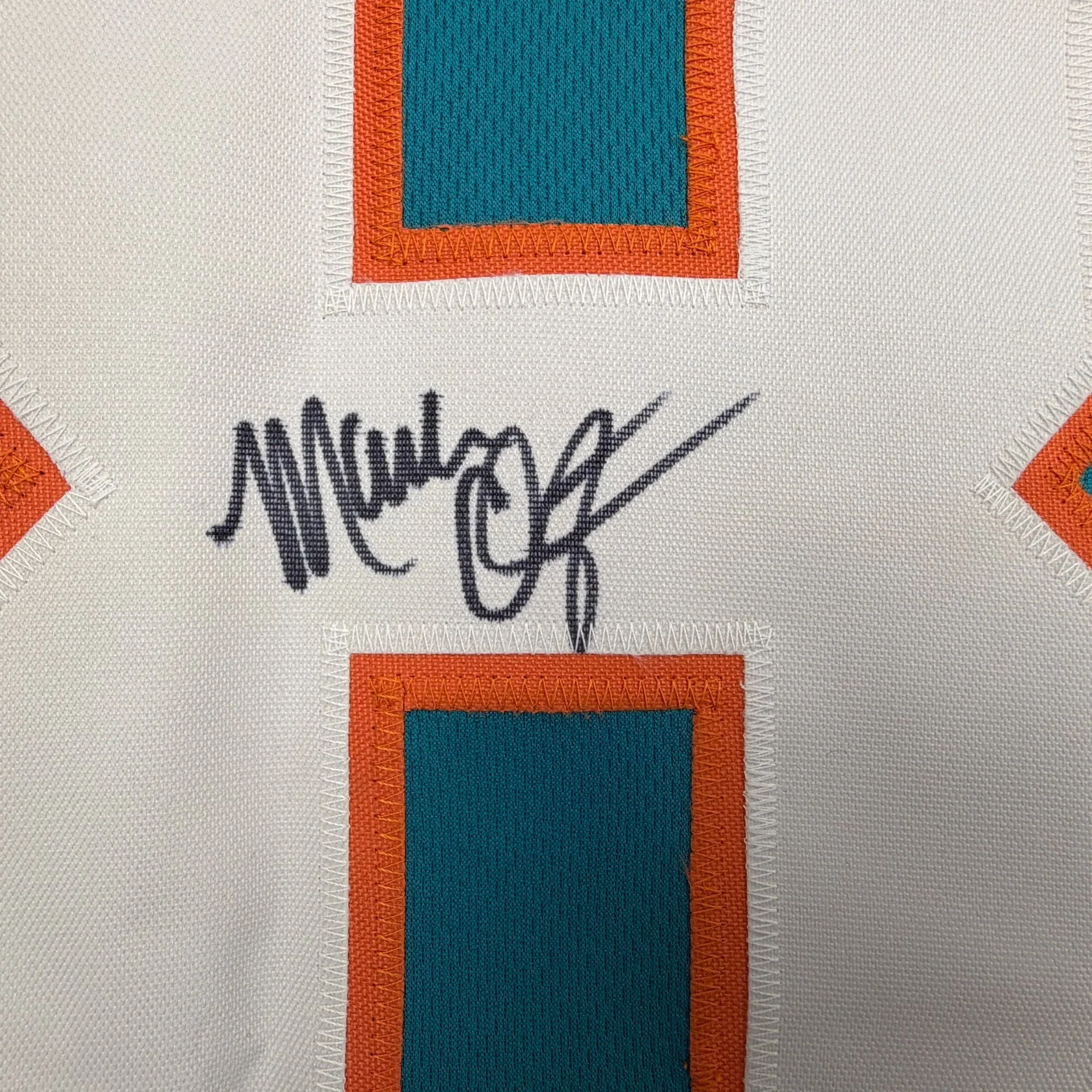 Autographed/Signed Mark Clayton Miami Teal Football Jersey JSA COA - Image 3