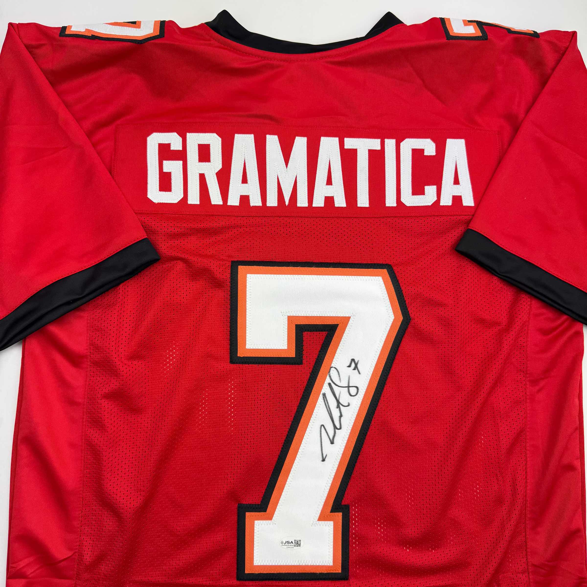 Autographed/Signed Martin Gramatica Tampa Bay Red Football Jersey JSA COA - Image 2