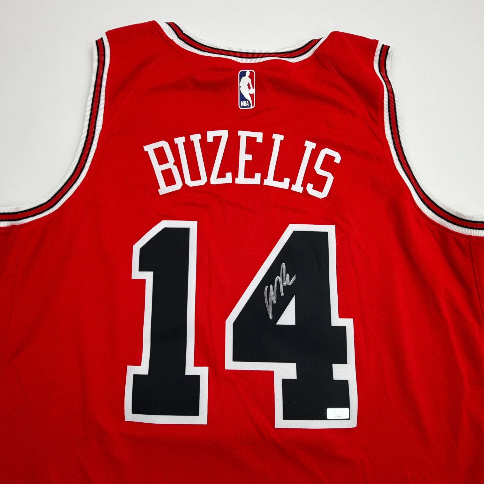 Autographed/Signed Matas Buzelis Chicago Bulls Red Authentic Basketball Jersey Panini COA - Image 2