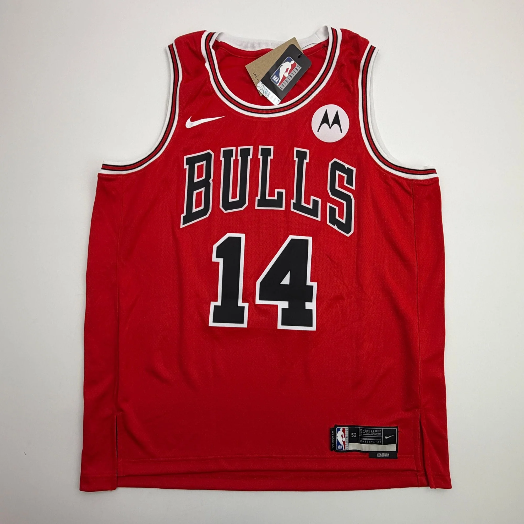 Autographed/Signed Matas Buzelis Chicago Bulls Red Authentic Basketball Jersey Panini COA - Image 4