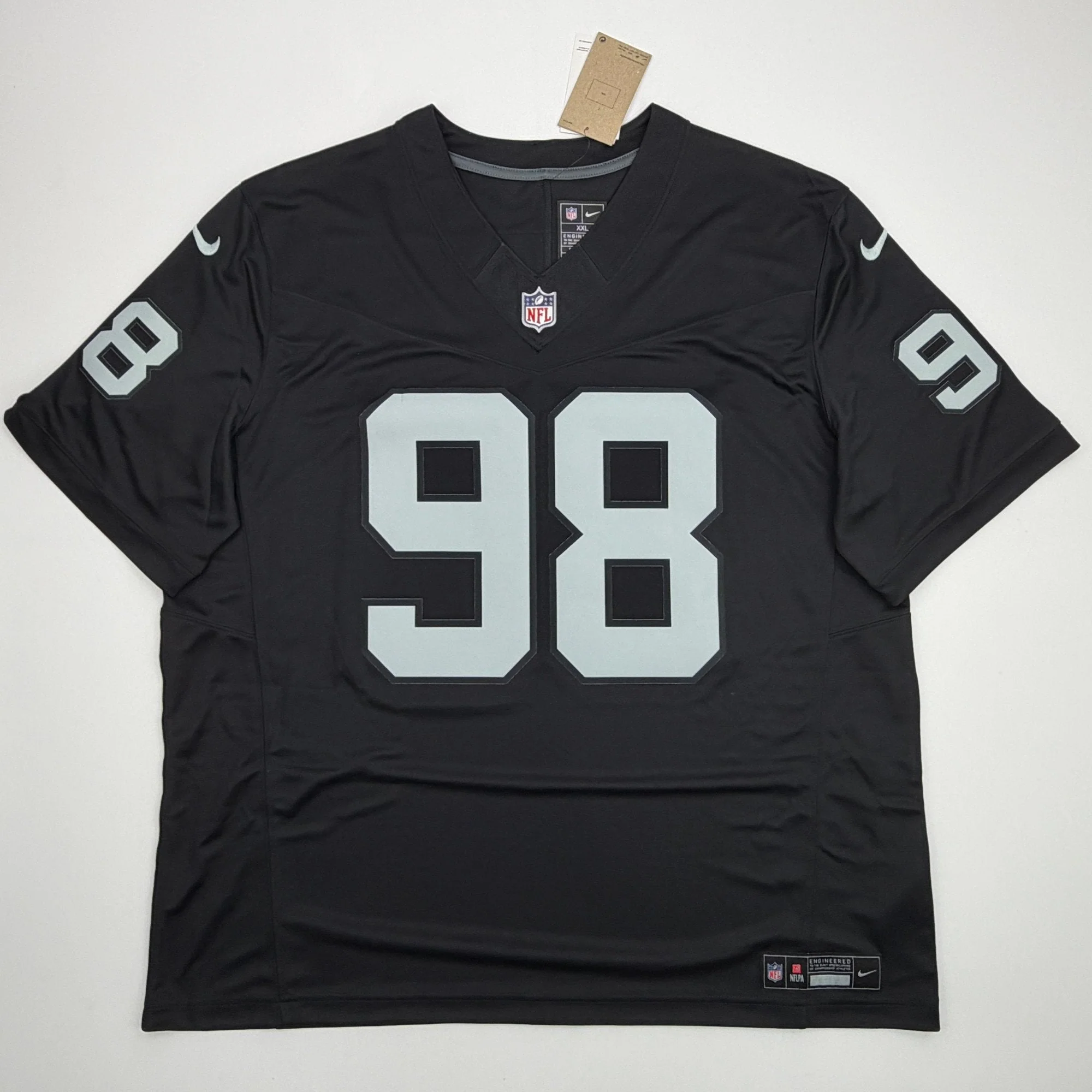 Autographed/Signed Maxx Crosby Oakland Las Vegas Raiders Black Authentic Football Jersey Fanatics COA - Image 4