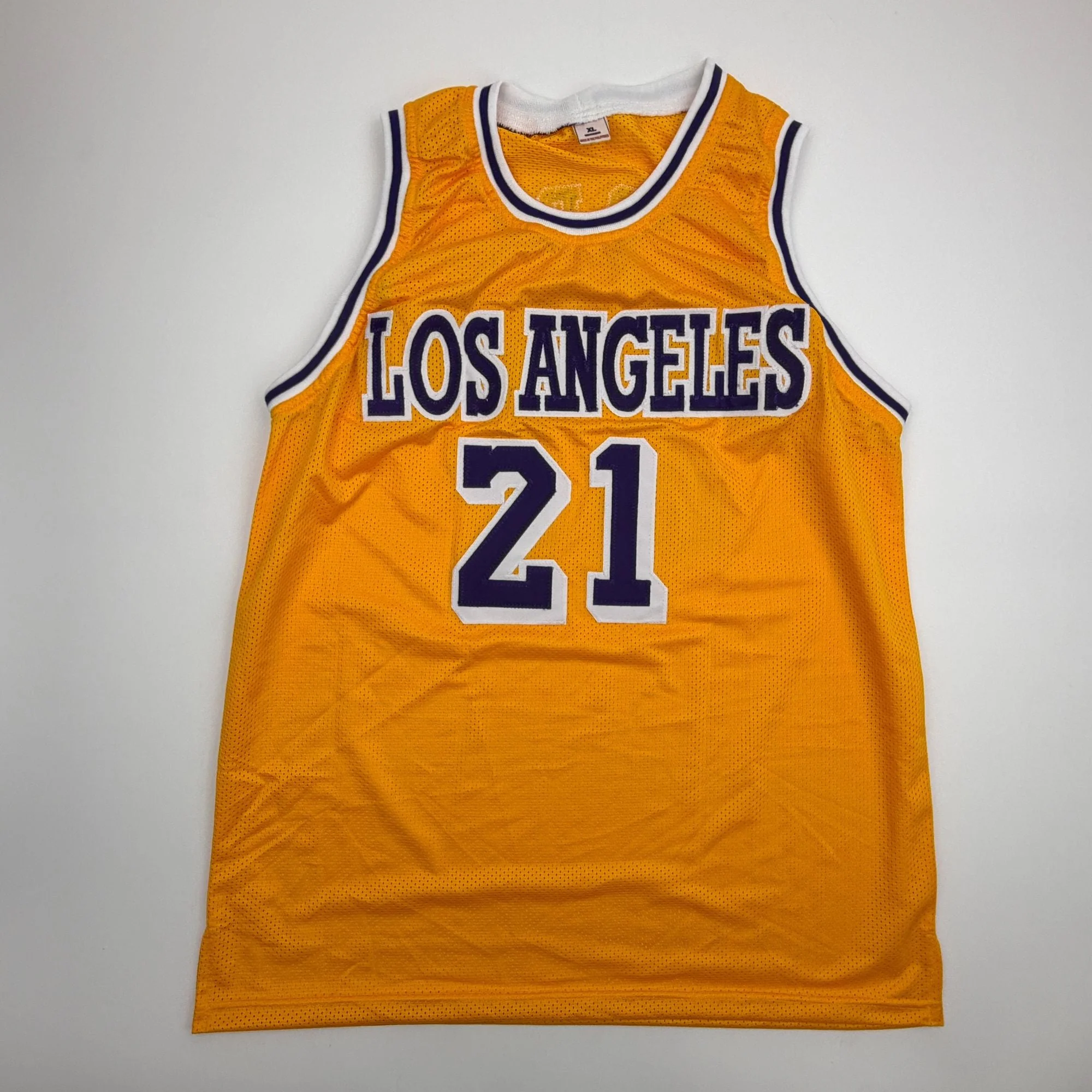 Autographed/Signed Michael Cooper Los Angeles Yellow Basketball Jersey Beckett BAS COA - Image 4