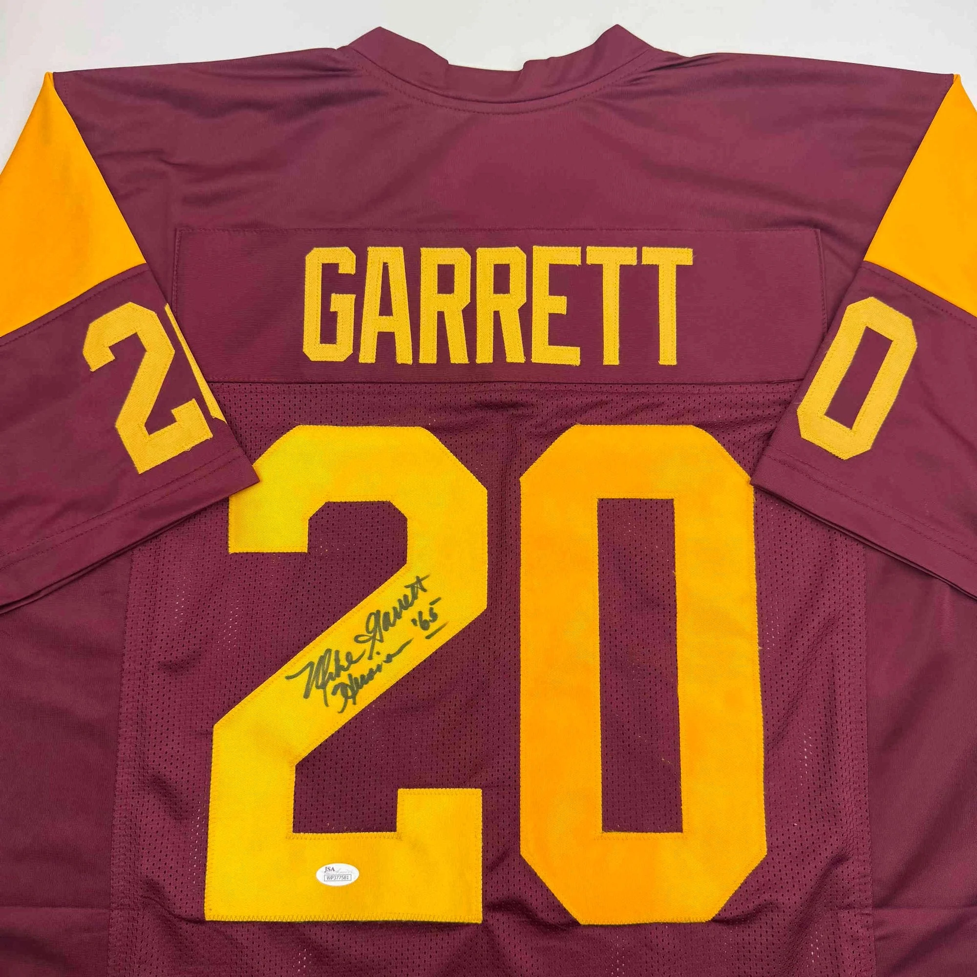Autographed/Signed Mike Garrett Heisman 65 USC Southern Cal Red College Football Jersey JSA COA - Image 2