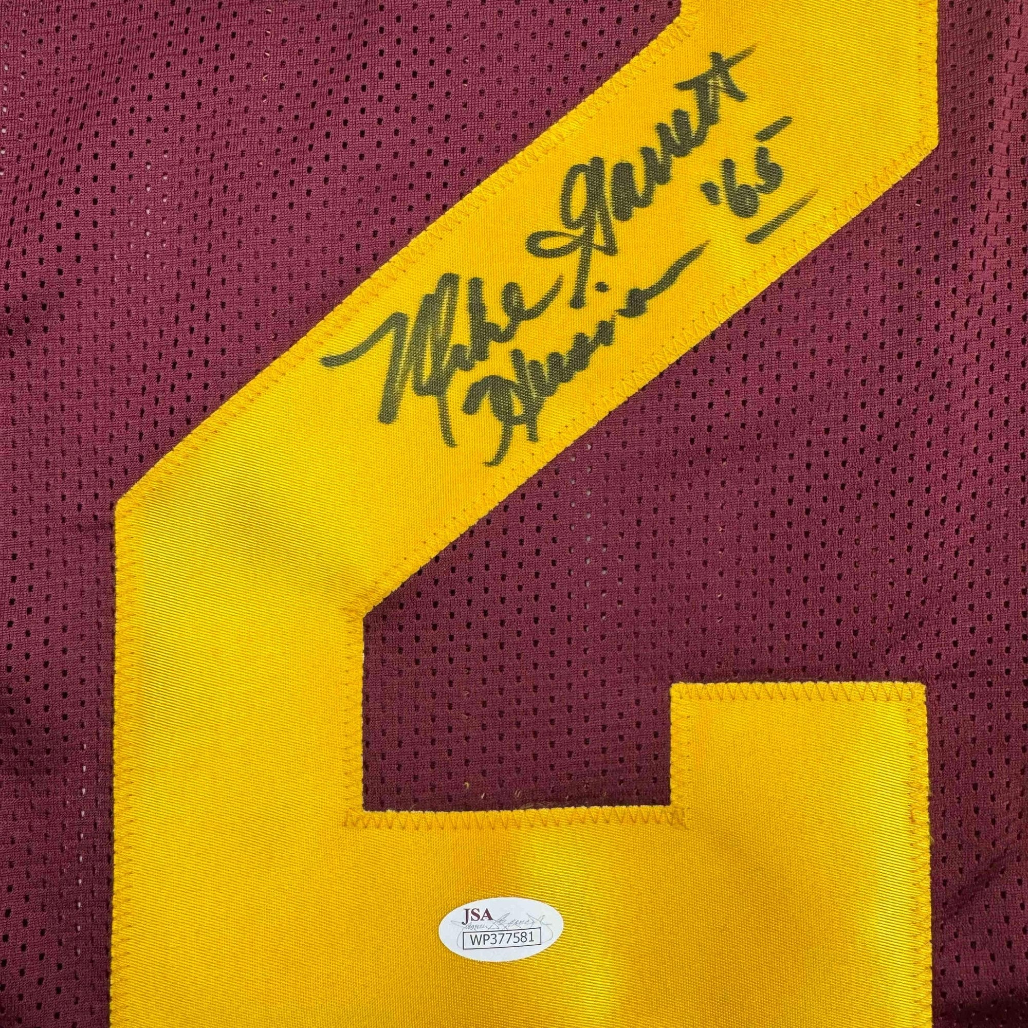 Autographed/Signed Mike Garrett Heisman 65 USC Southern Cal Red College Football Jersey JSA COA - Image 3