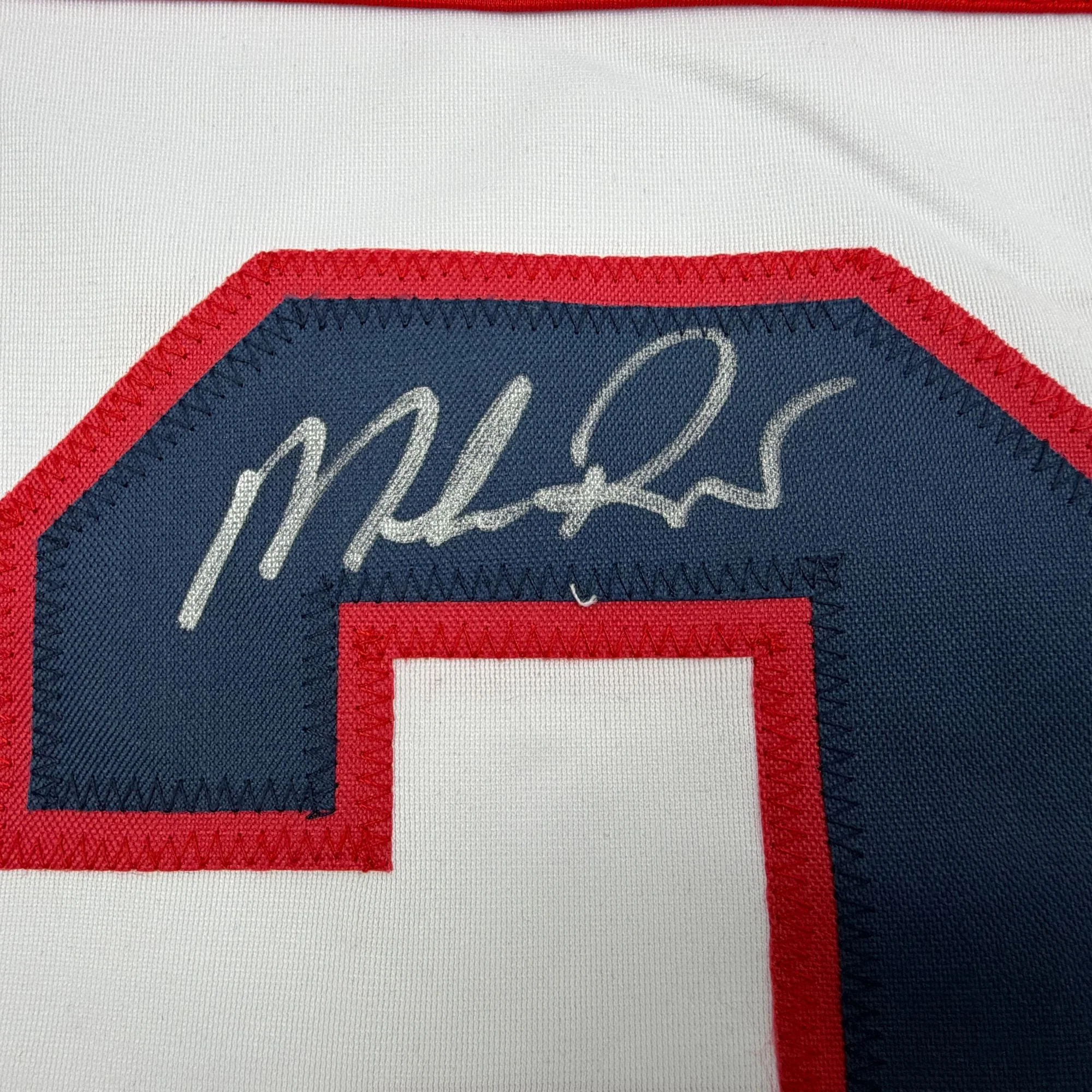 Autographed/Signed Mike Richter USA United States White Hockey Jersey JSA COA - Image 3