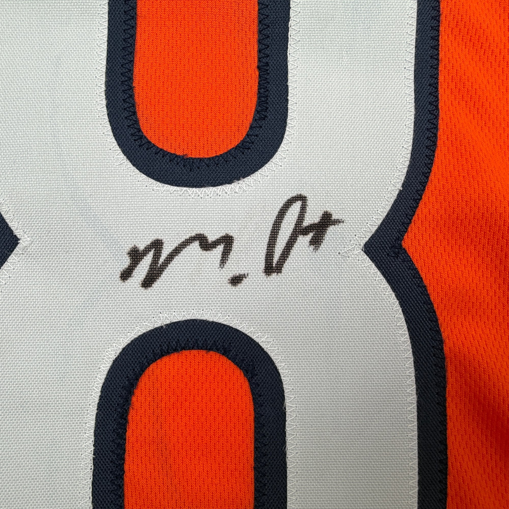 Autographed/Signed Montez Sweat Chicago Orange Pro Cut Football Jersey JSA COA - Image 3